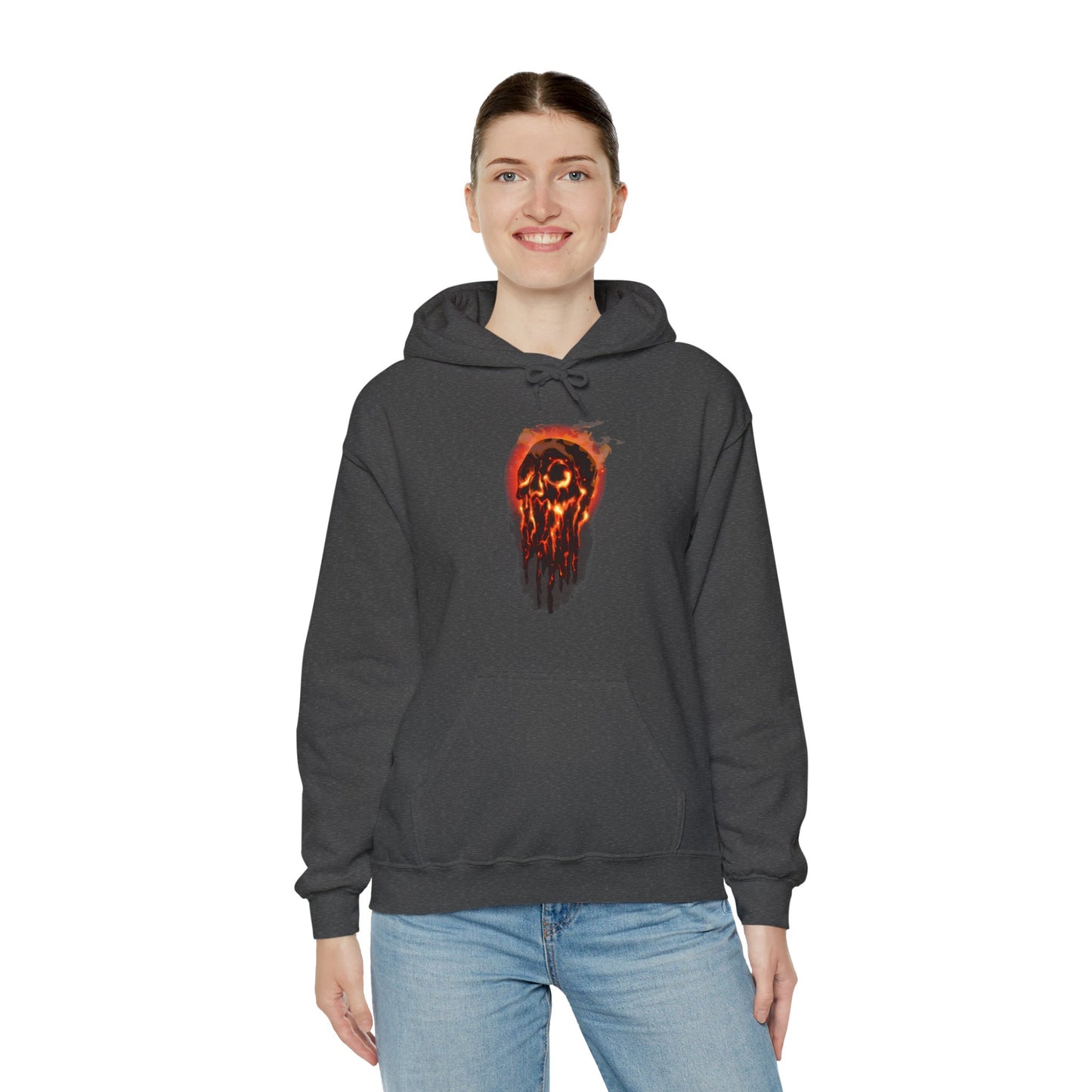 Elemental Skull Fire Unisex Heavy Blend Hooded Sweatshirt