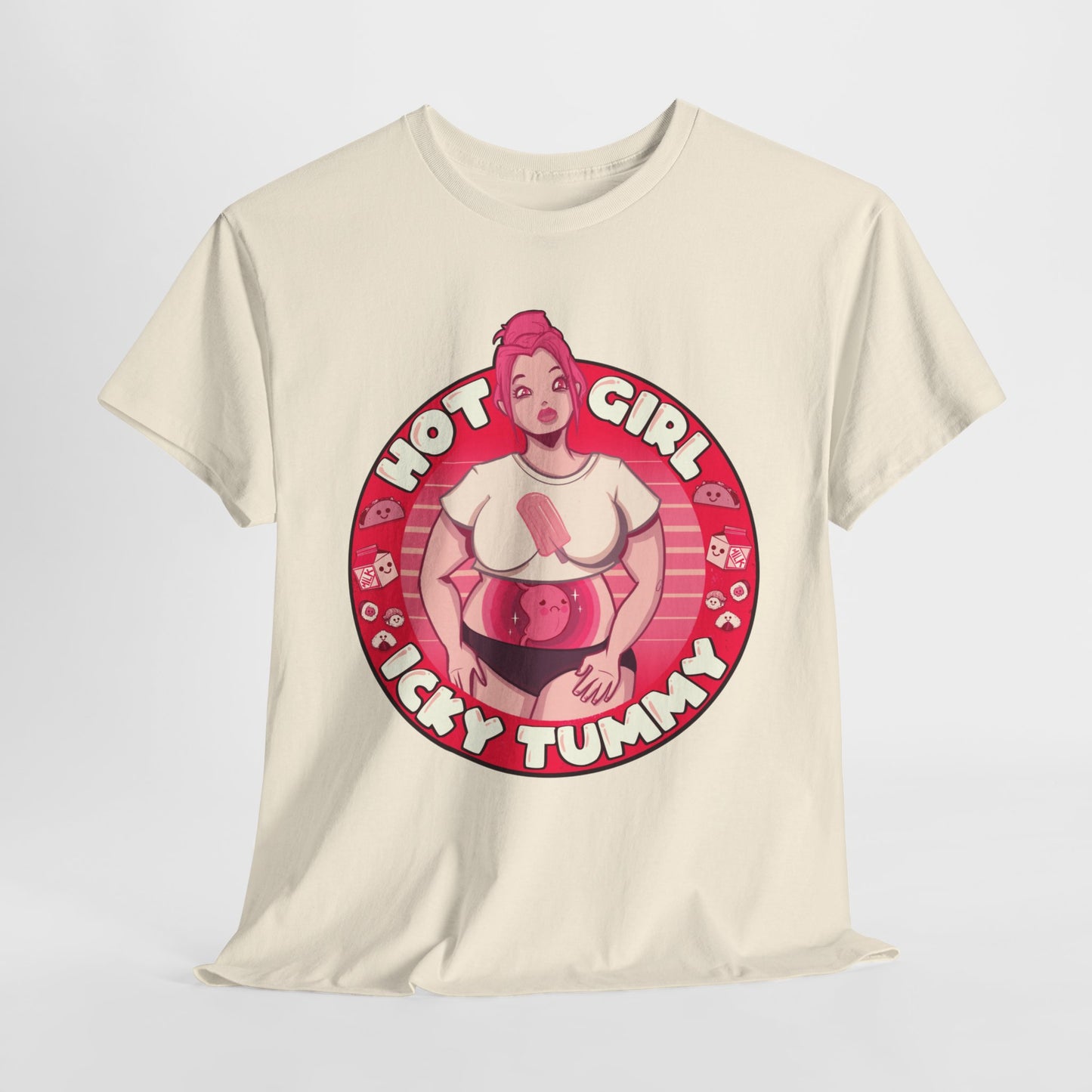 Hot Girl Icky Tummy Unisex Heavy Cotton Tee