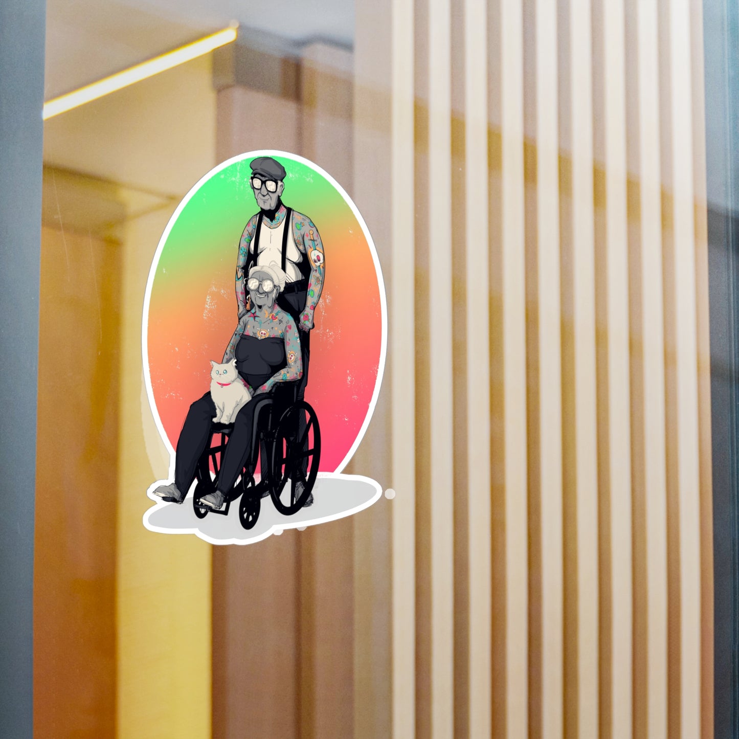 Inked & Elderly Kiss-Cut Vinyl Decal