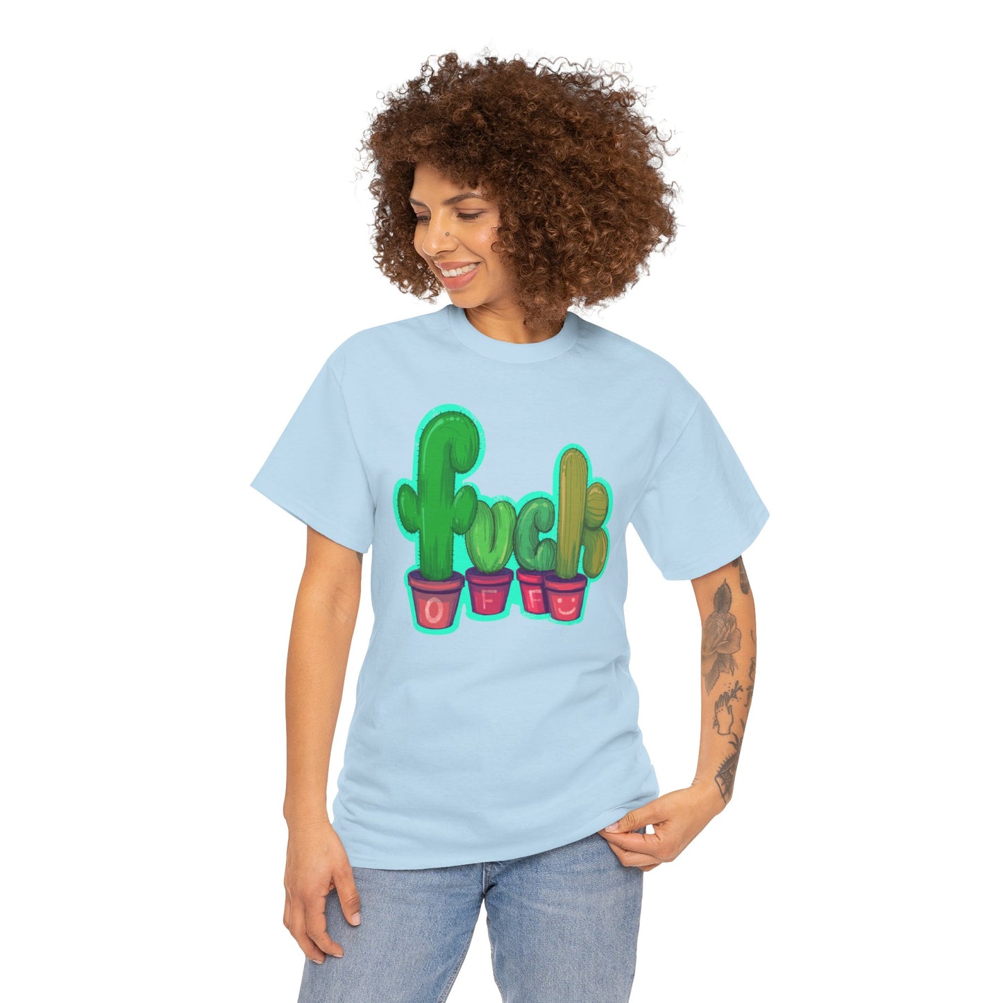 Rude Succulents Unisex Heavy Cotton Tee