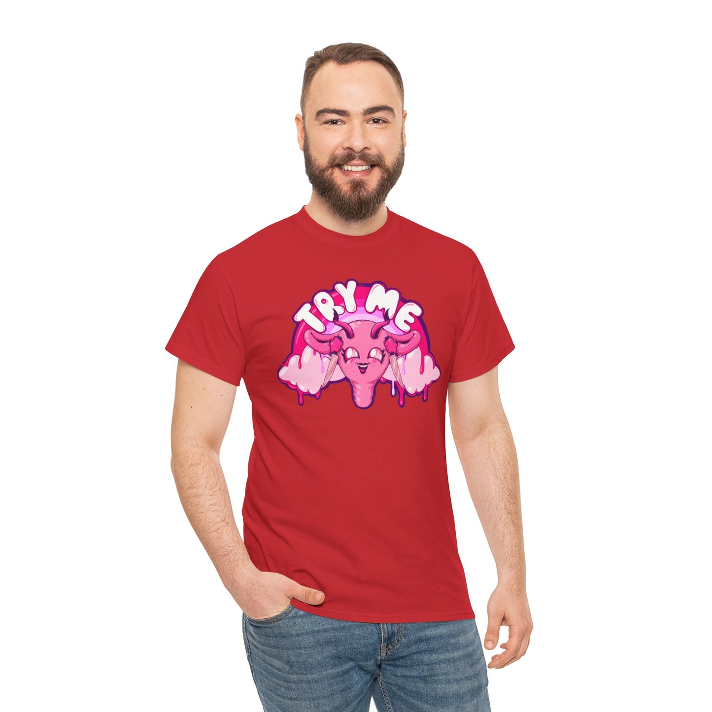 Try Me Uterus Unisex Heavy Cotton Tee