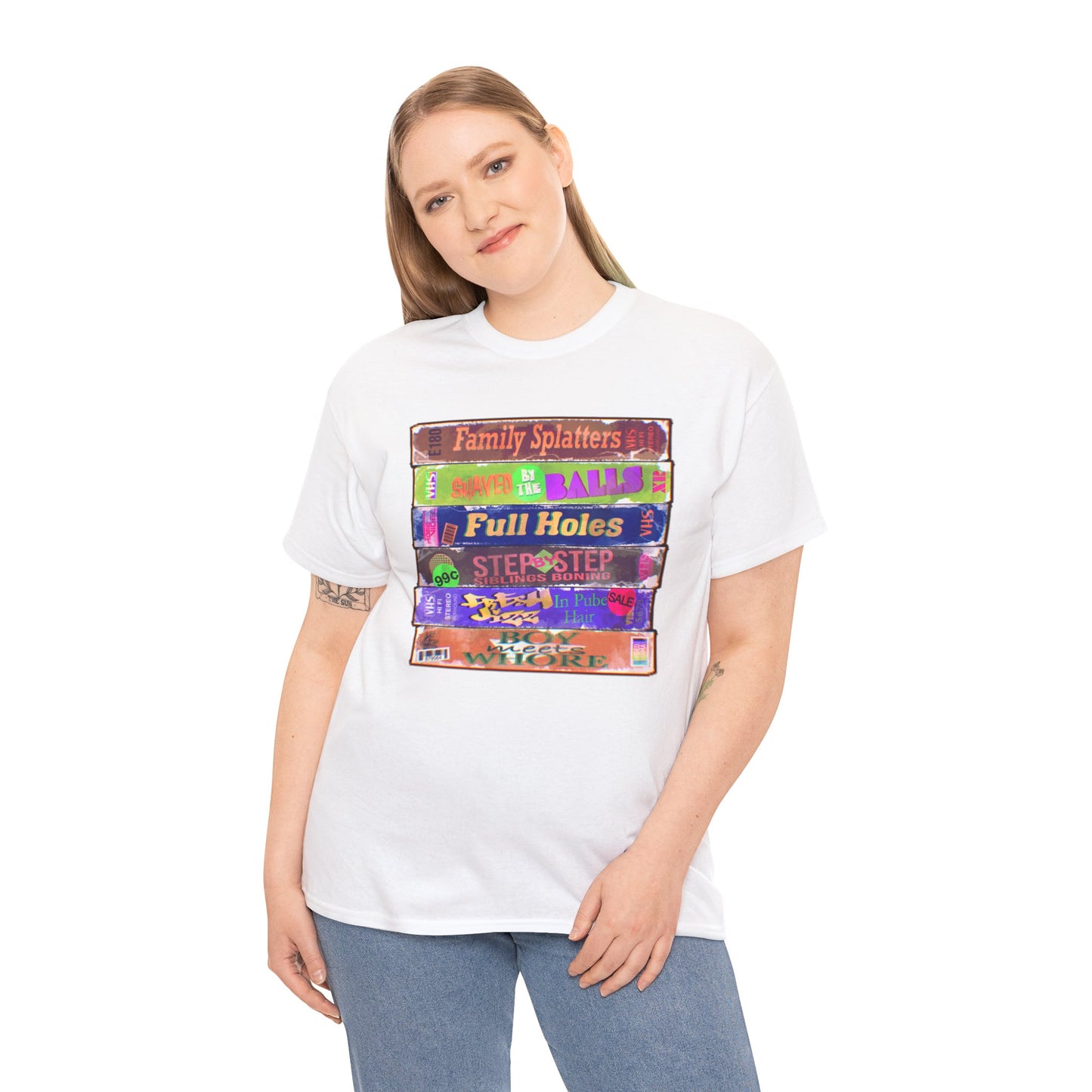 Adult 90s VHS Unisex Heavy Cotton Tee