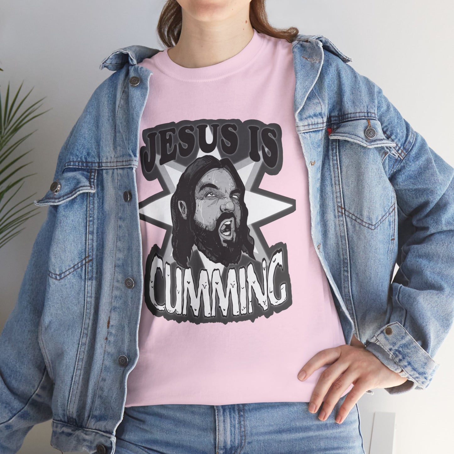 Jesus Is Cumming Unisex Heavy Cotton Tee