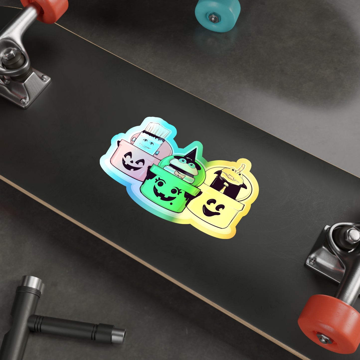 Spooky Fast Food Holographic Die-cut Stickers
