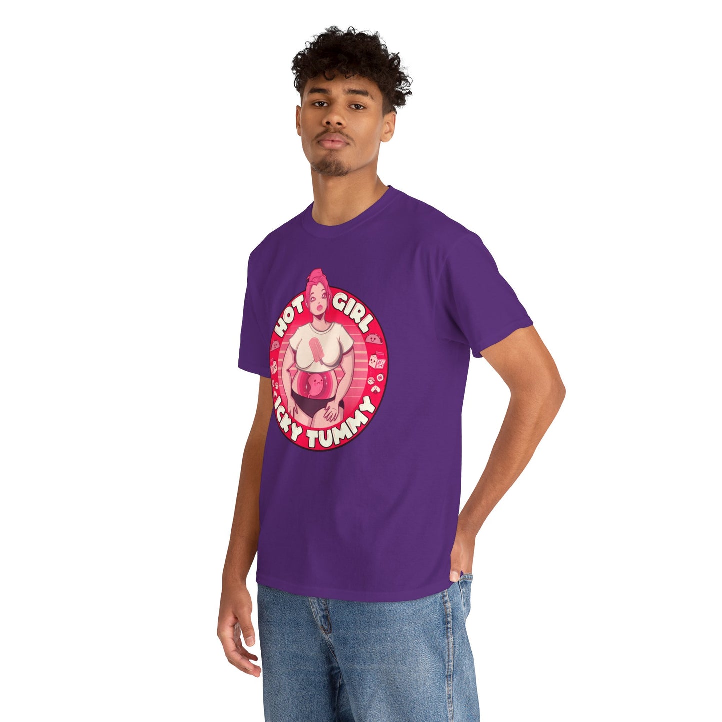 Hot Girl Icky Tummy Unisex Heavy Cotton Tee