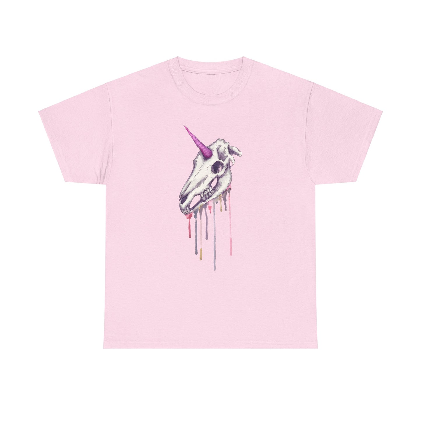 Unicorn Skull Unisex Heavy Cotton Tee