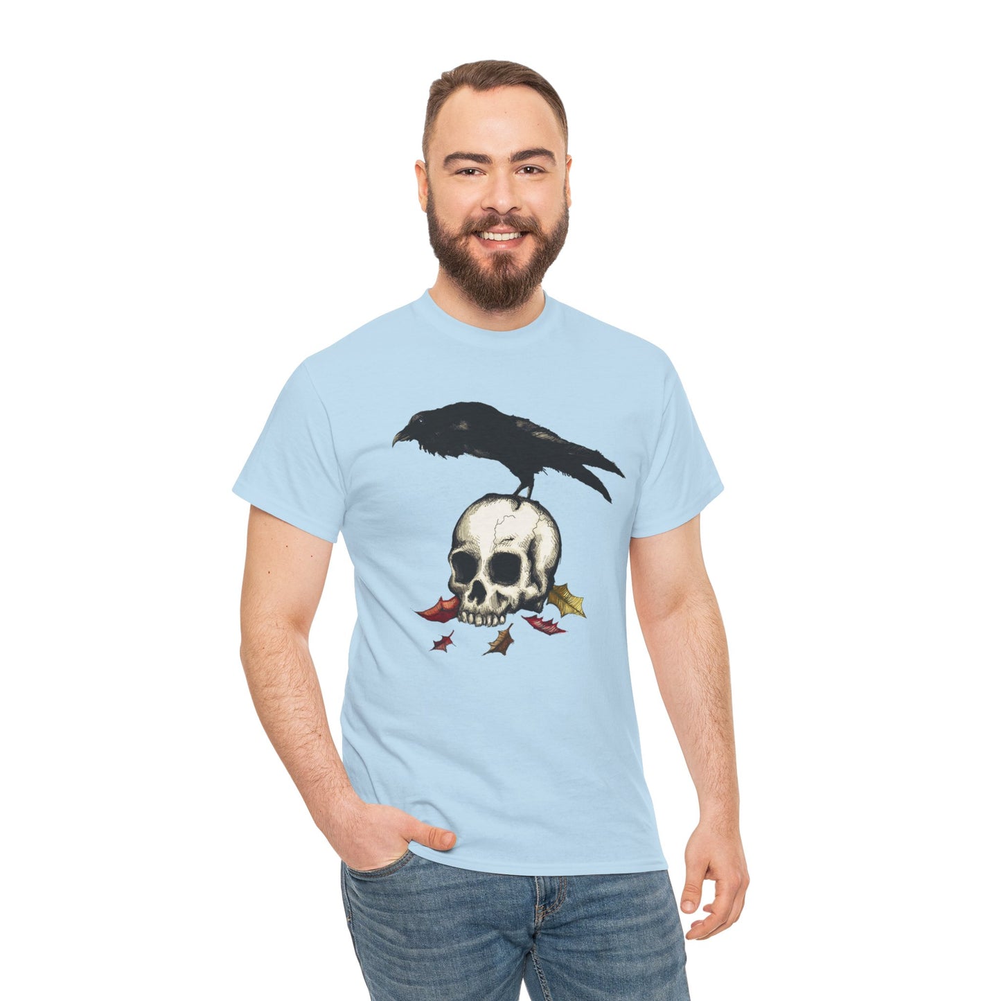Crow Skull Unisex Heavy Cotton Tee