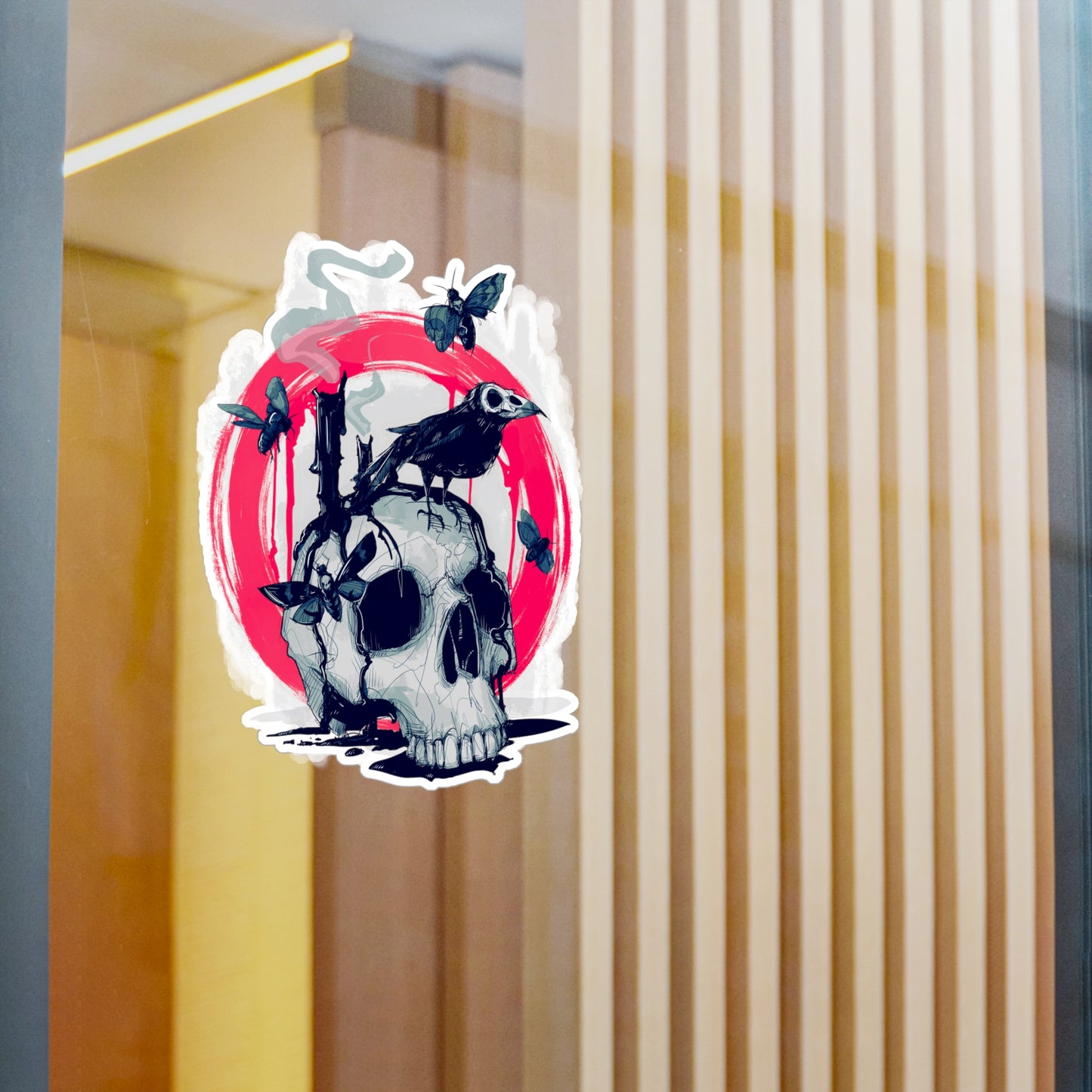 Skull Crow II Kiss-Cut Vinyl Decal