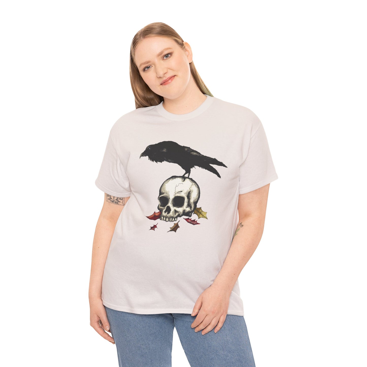 Crow Skull Unisex Heavy Cotton Tee