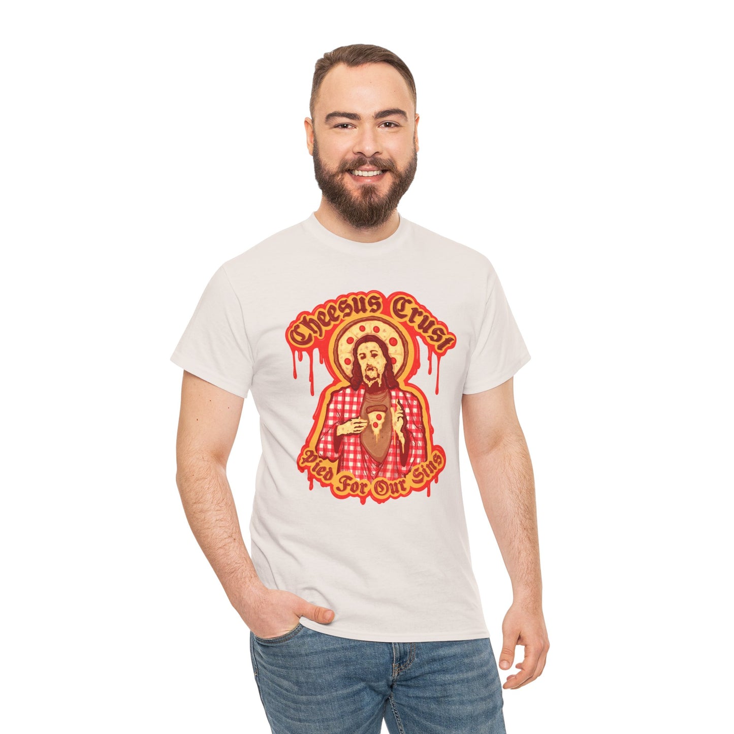 Cheesus Crust Unisex Heavy Cotton Tee