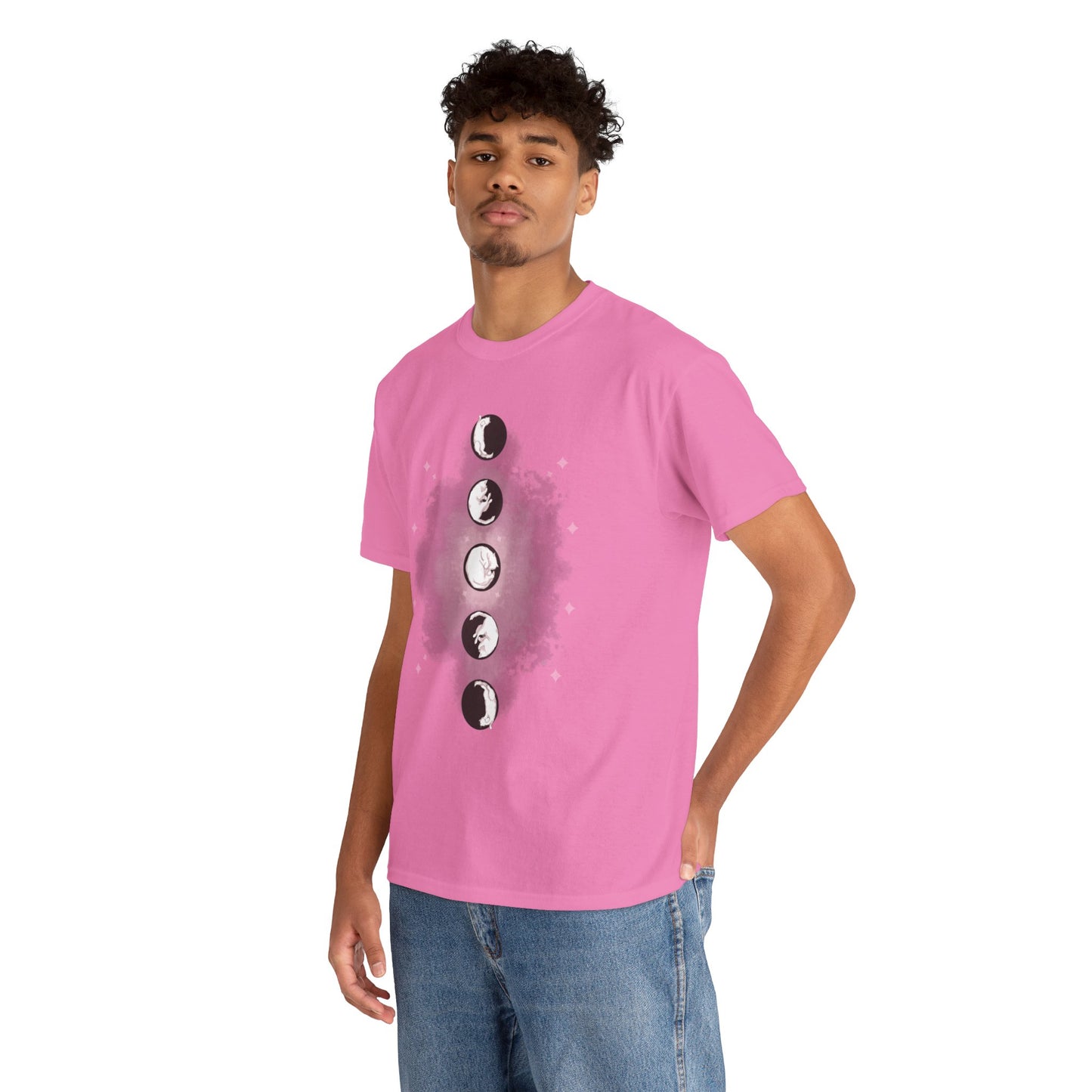 Cat Phases Unisex Heavy Cotton Tee
