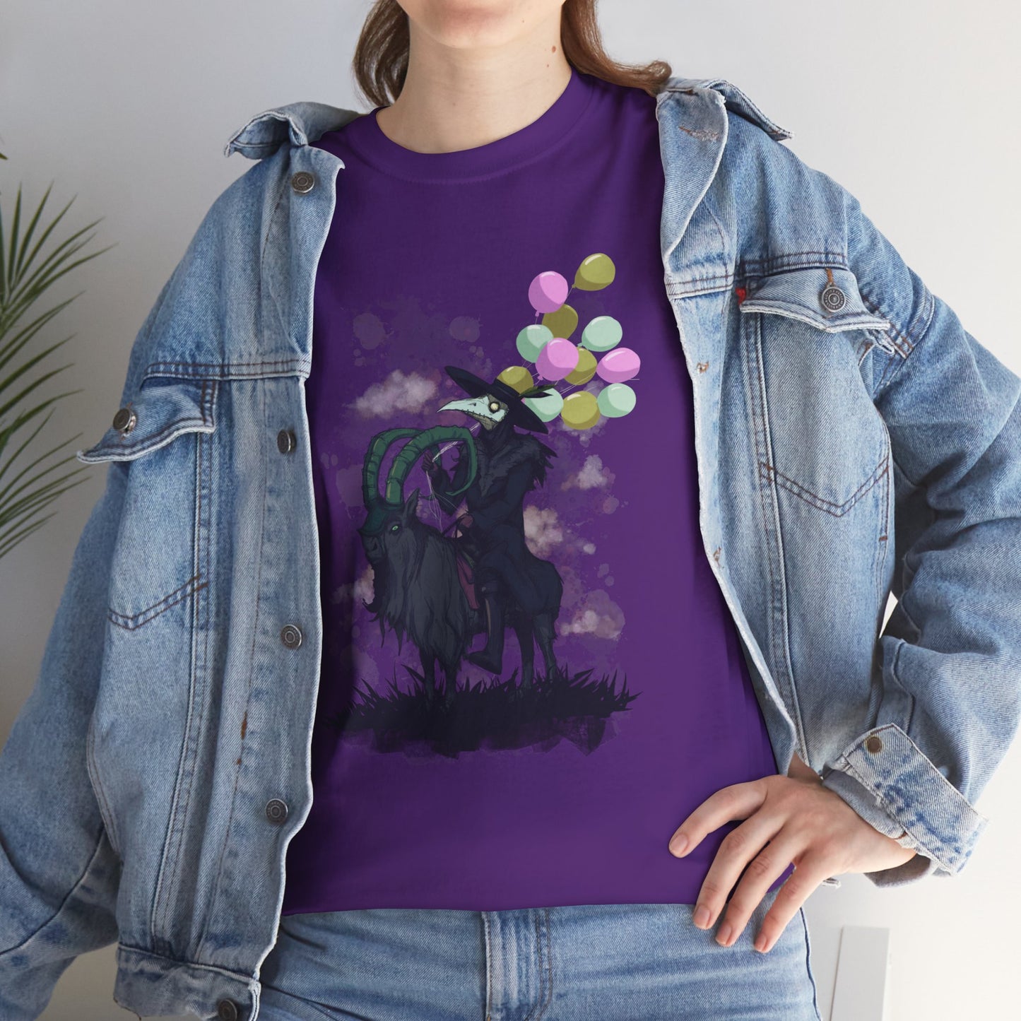 Plague Doctor Balloons Unisex Heavy Cotton Tee