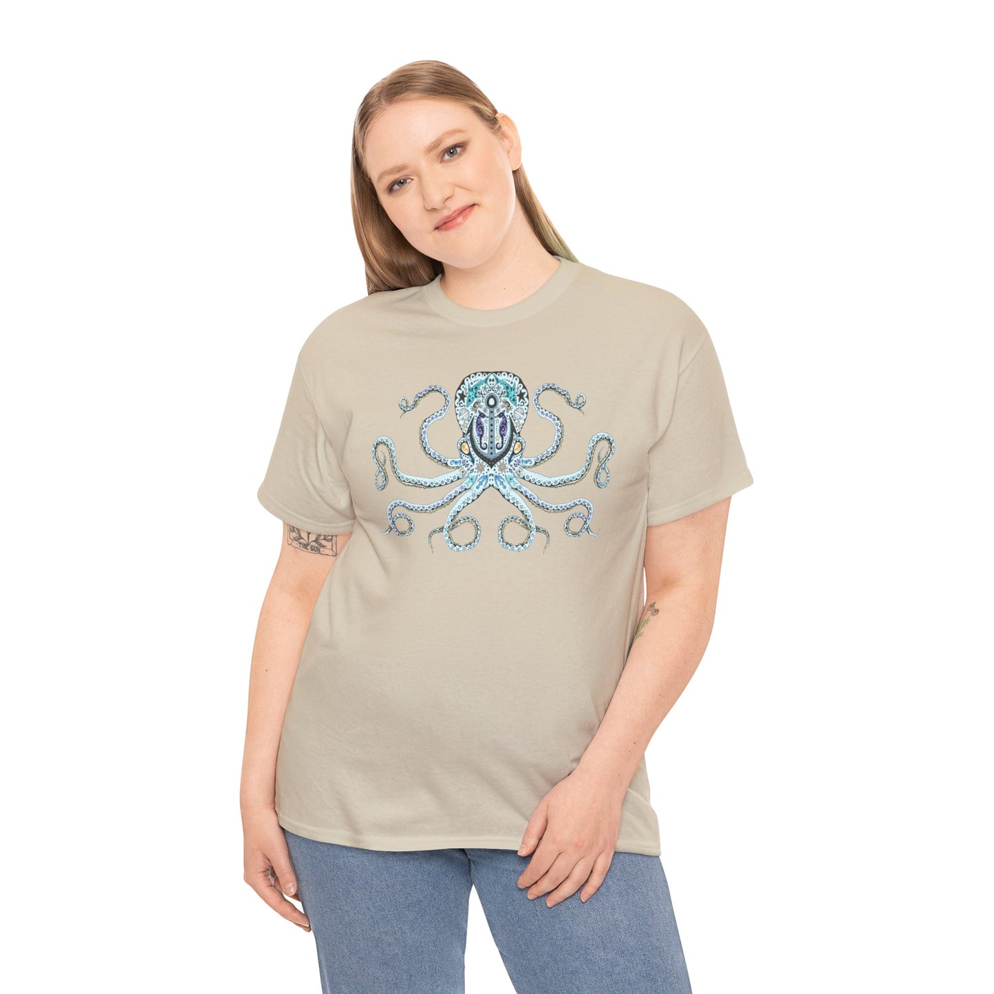 Octopus Sugar Skull Unisex Heavy Cotton Tee