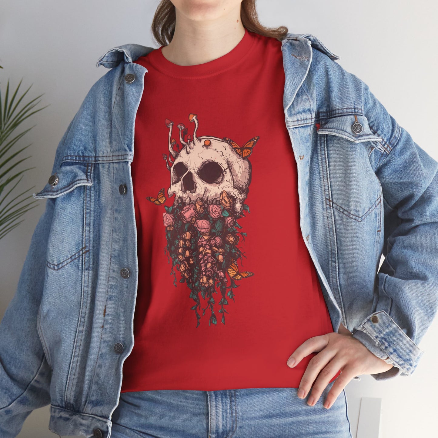 Elemental Skull Nature Unisex Heavy Cotton Tee