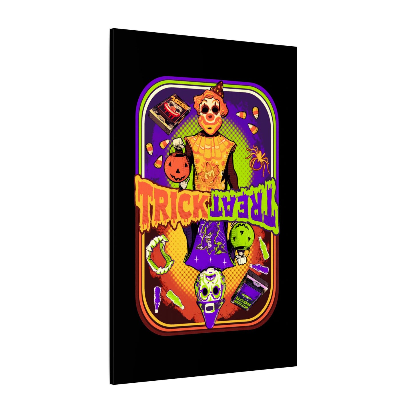 As Above So Below Retro Halloween Matte Canvas Stretched