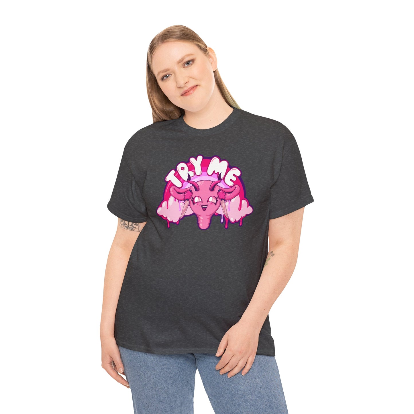 Try Me Uterus Unisex Heavy Cotton Tee