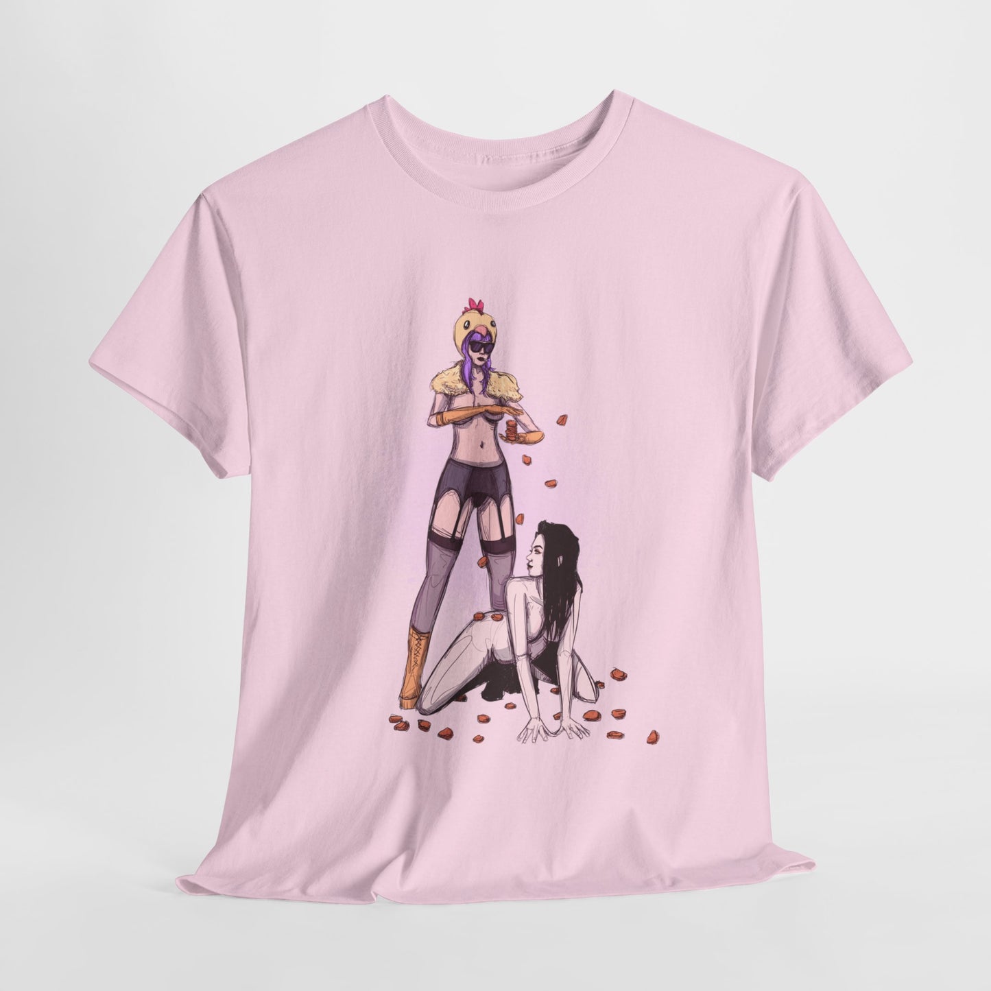 Chicken Nugget Rain Unisex Heavy Cotton Tee
