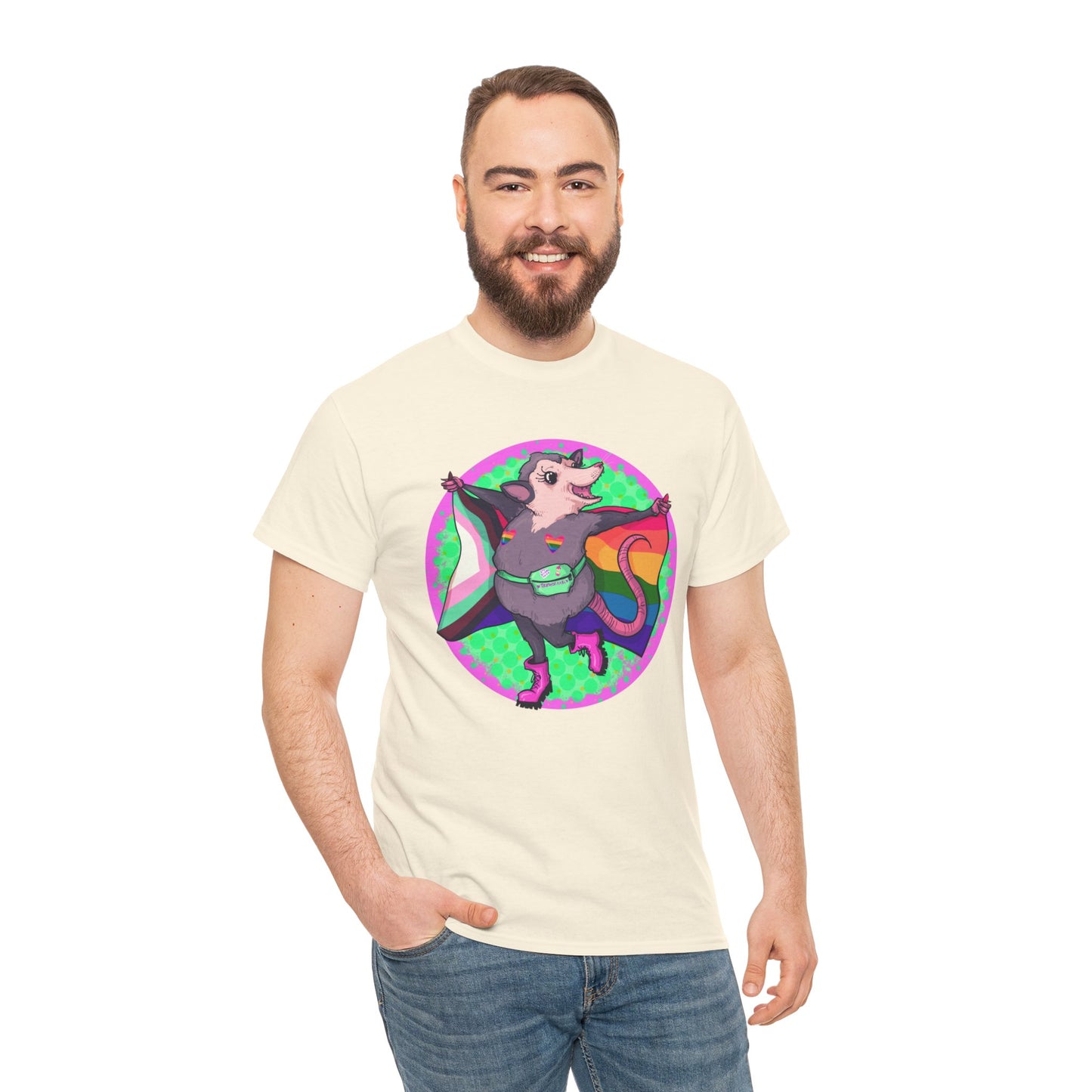 Pride Opossum Unisex Heavy Cotton Tee