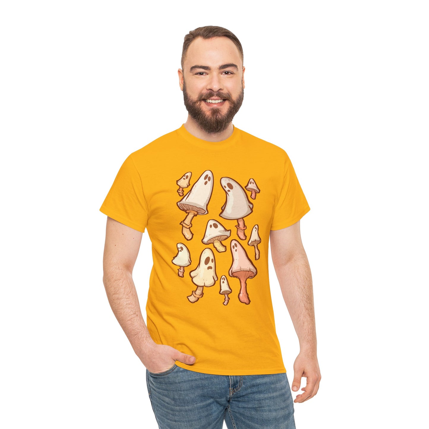 Spooky Mushrooms Unisex Heavy Cotton Tee