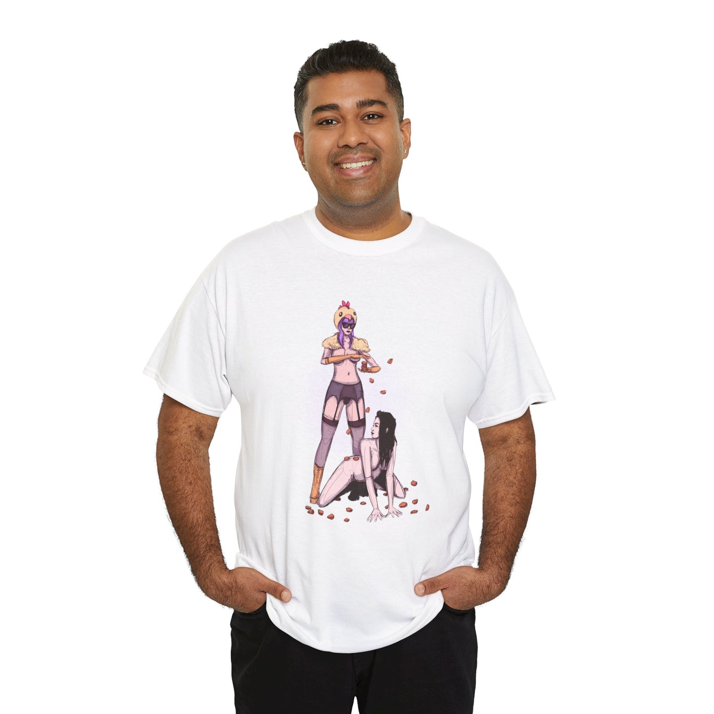 Chicken Nugget Rain Unisex Heavy Cotton Tee