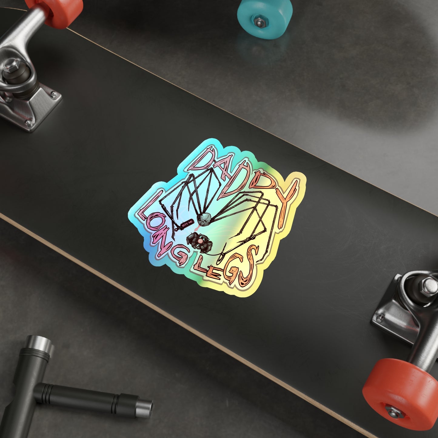 Daddy Long Legs Holographic Die-cut Stickers