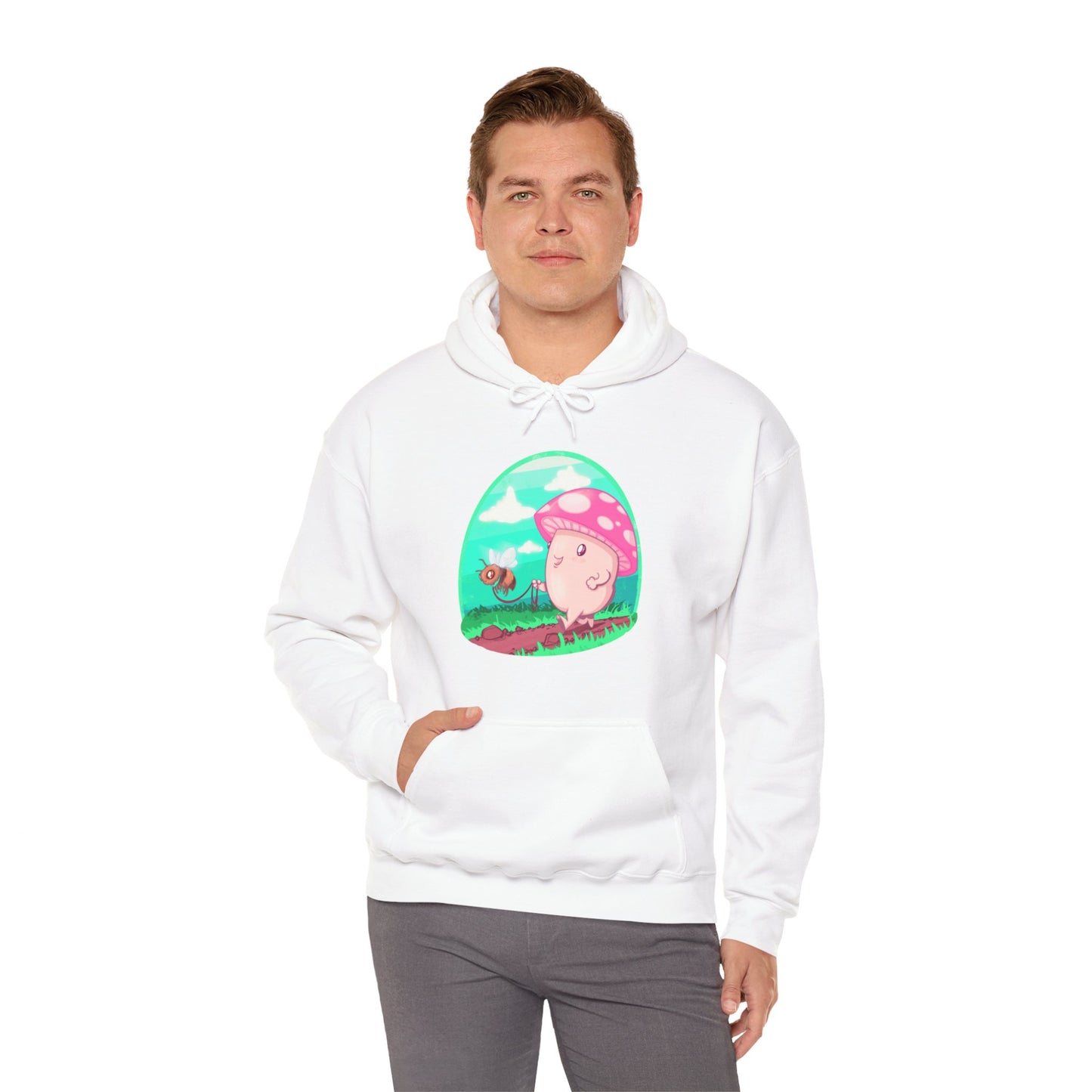Bee Walk Unisex Heavy Blend Hooded Sweatshirt