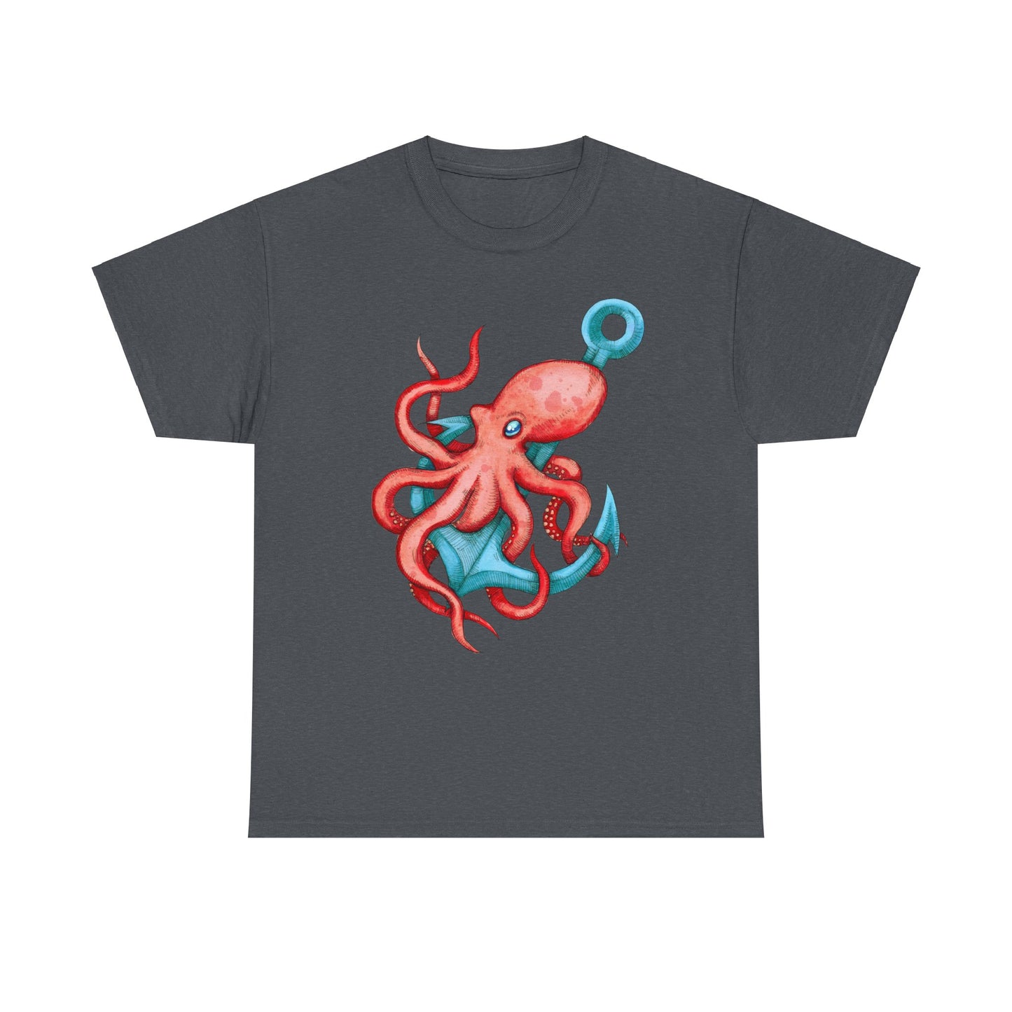 Octopus Anchor Unisex Heavy Cotton Tee