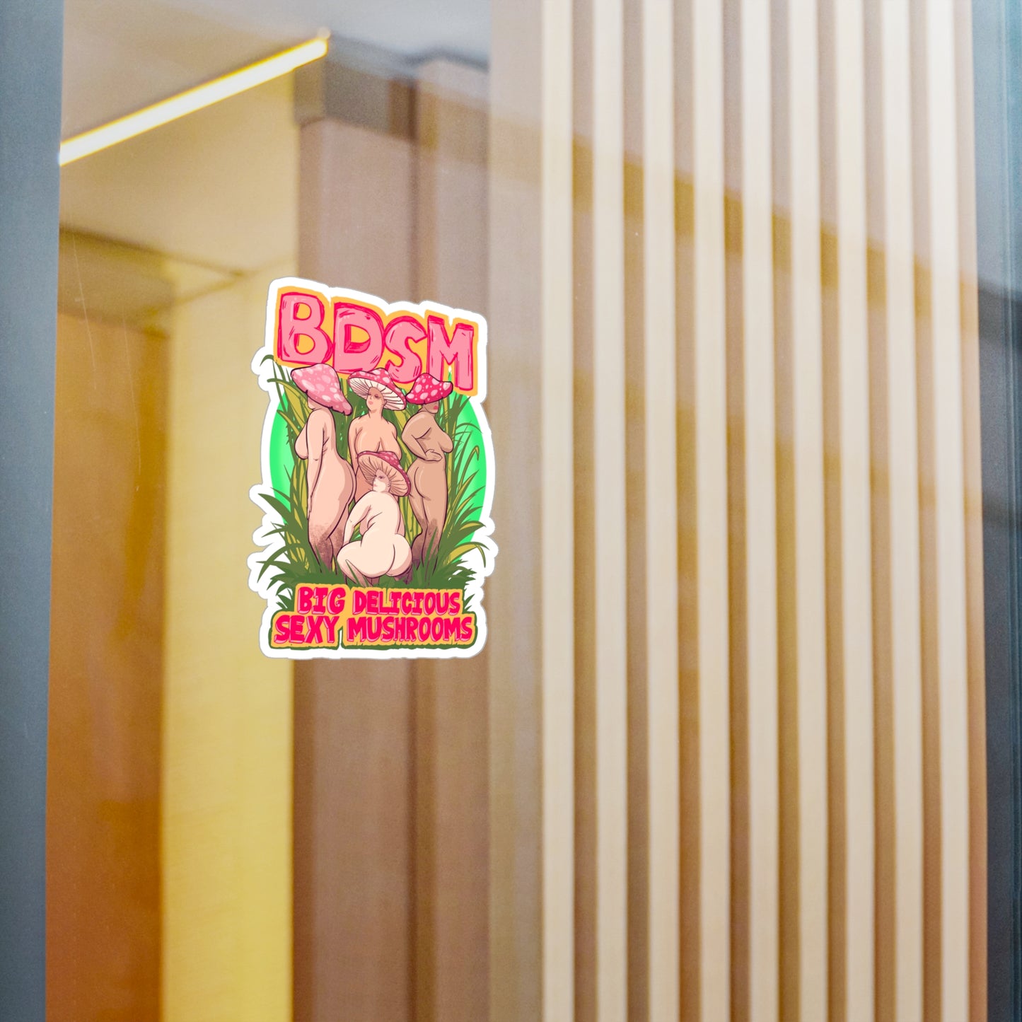 Big Delicious Sexy Mushrooms Kiss-Cut Vinyl Decal