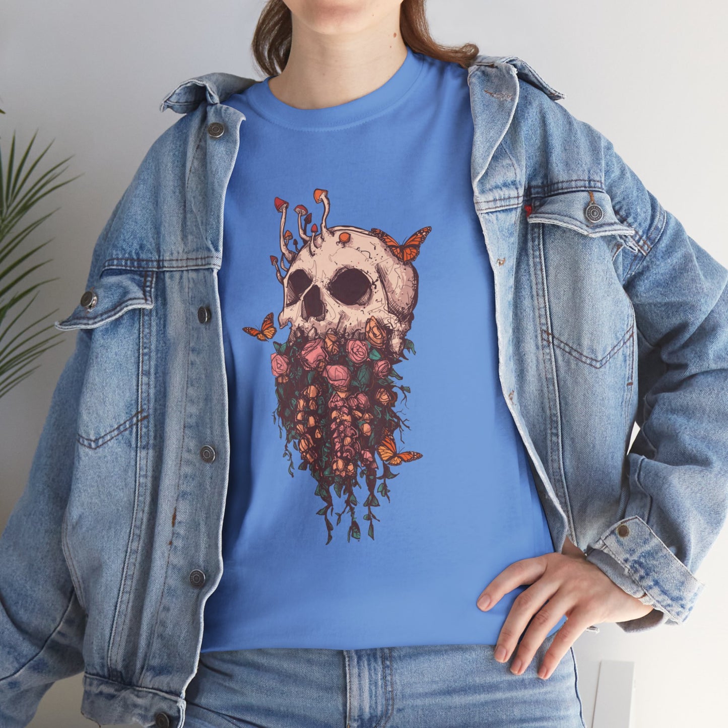 Elemental Skull Nature Unisex Heavy Cotton Tee