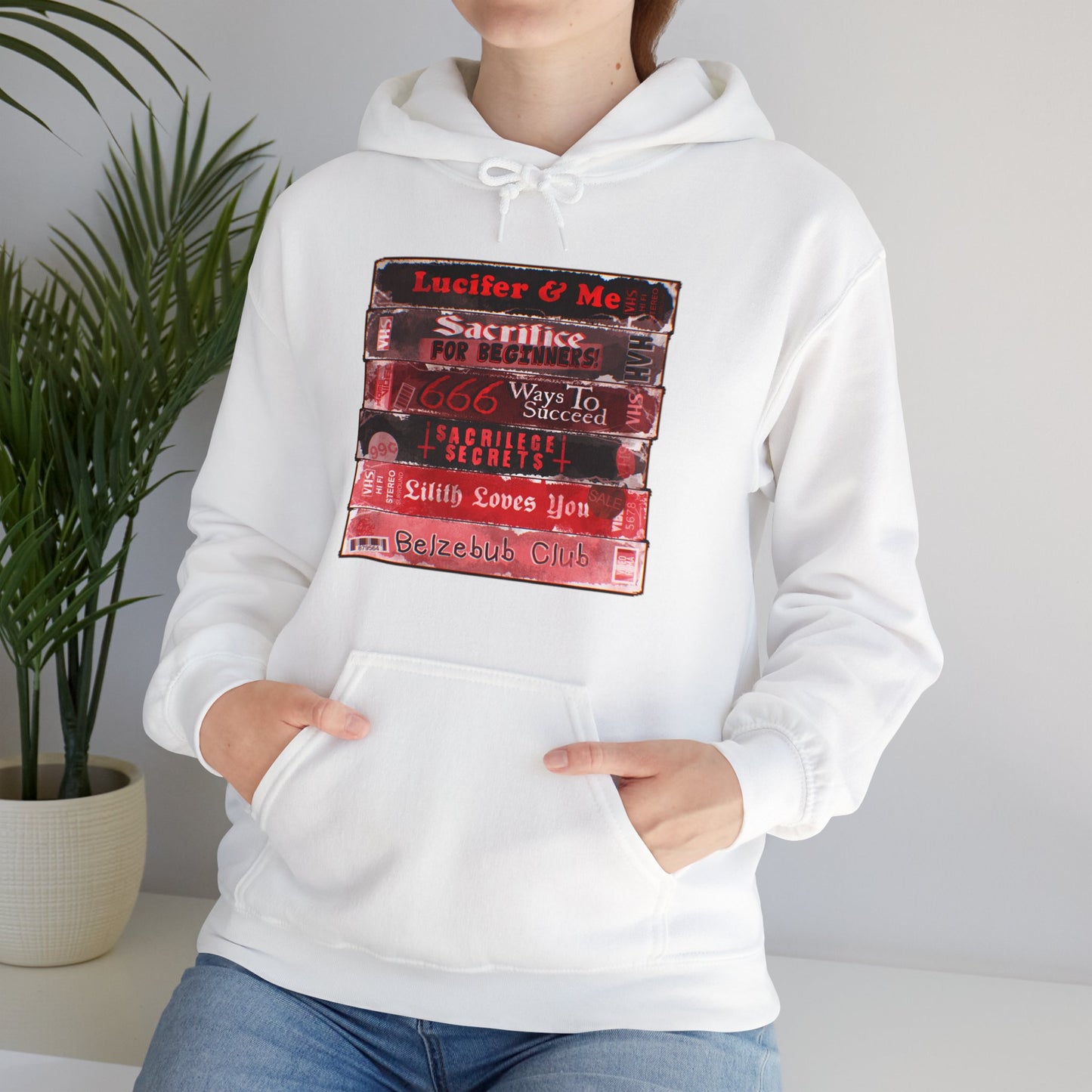 Satanic VHS Unisex Heavy Blend Hooded Sweatshirt