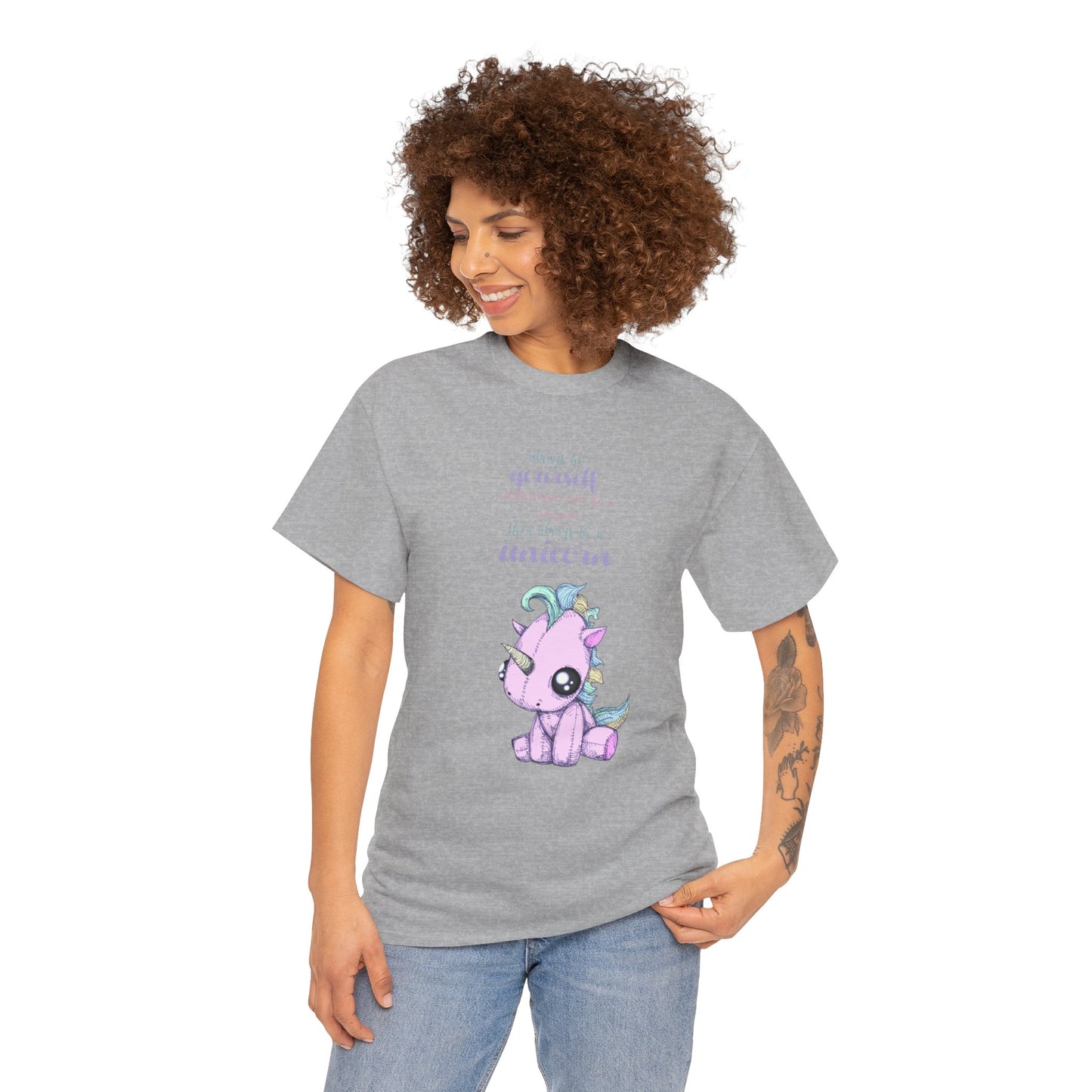 Be Yourself Unicorn Unisex Heavy Cotton Tee