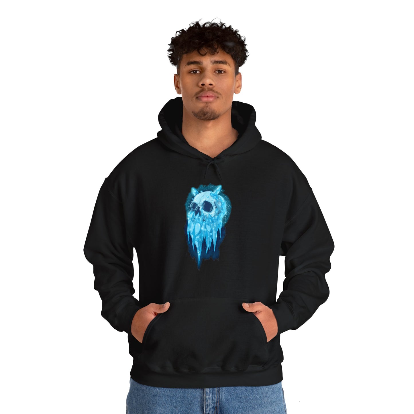 Elemental Skull Ice Unisex Heavy Blend Hooded Sweatshirt