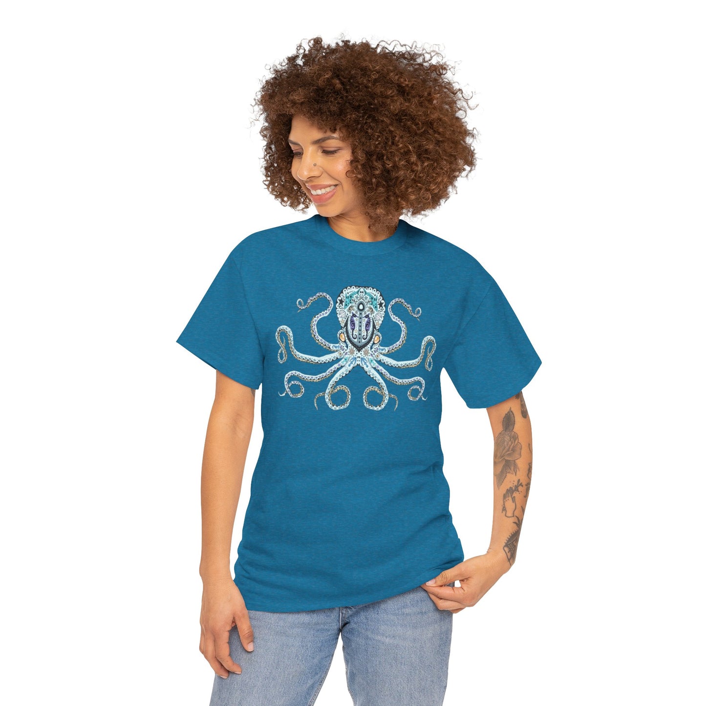 Octopus Sugar Skull Unisex Heavy Cotton Tee