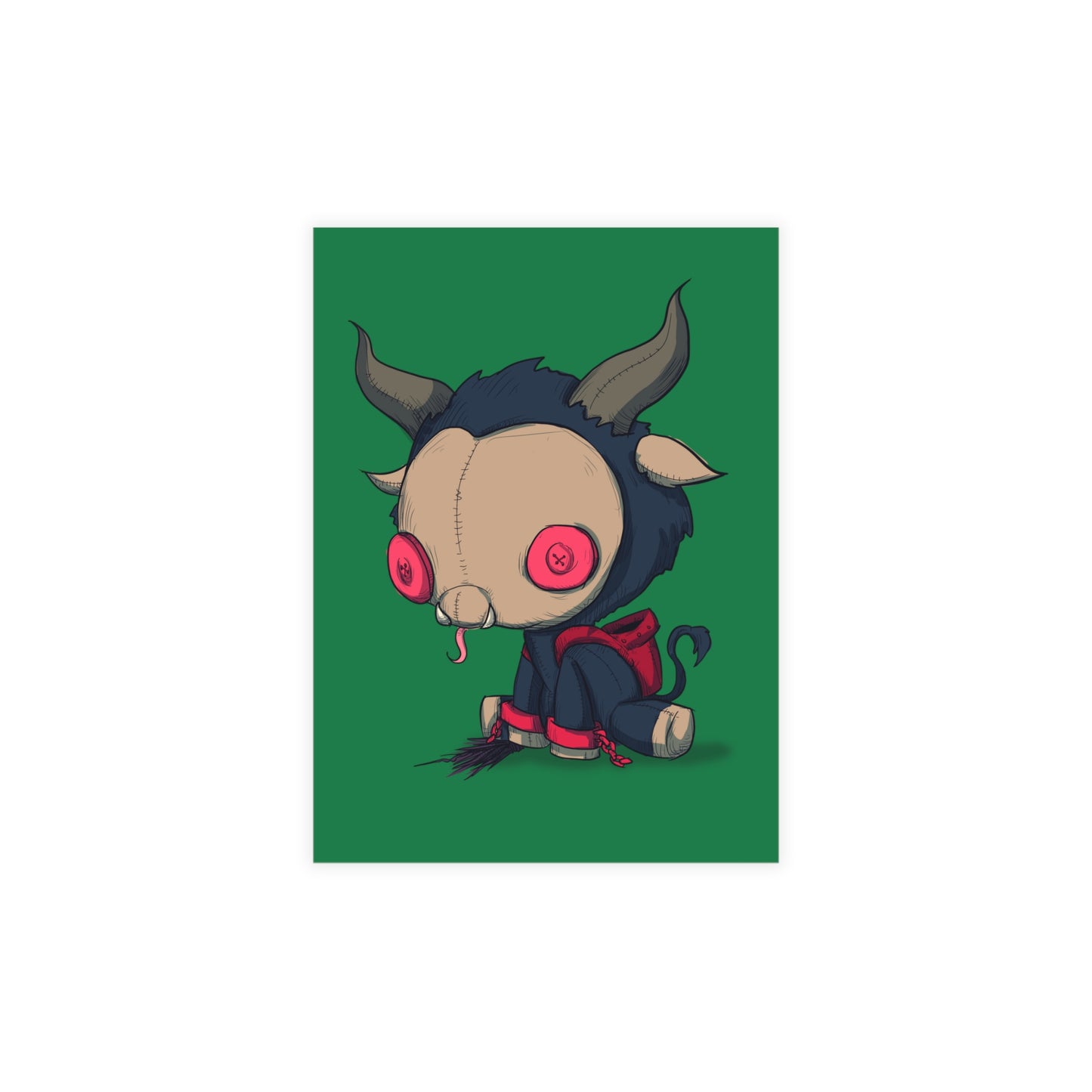 Krampus Plushie Greeting Card Bundles (10, 30, 50 pcs)