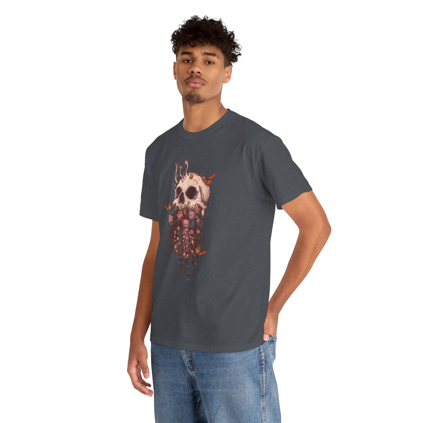Elemental Skull Nature Unisex Heavy Cotton Tee