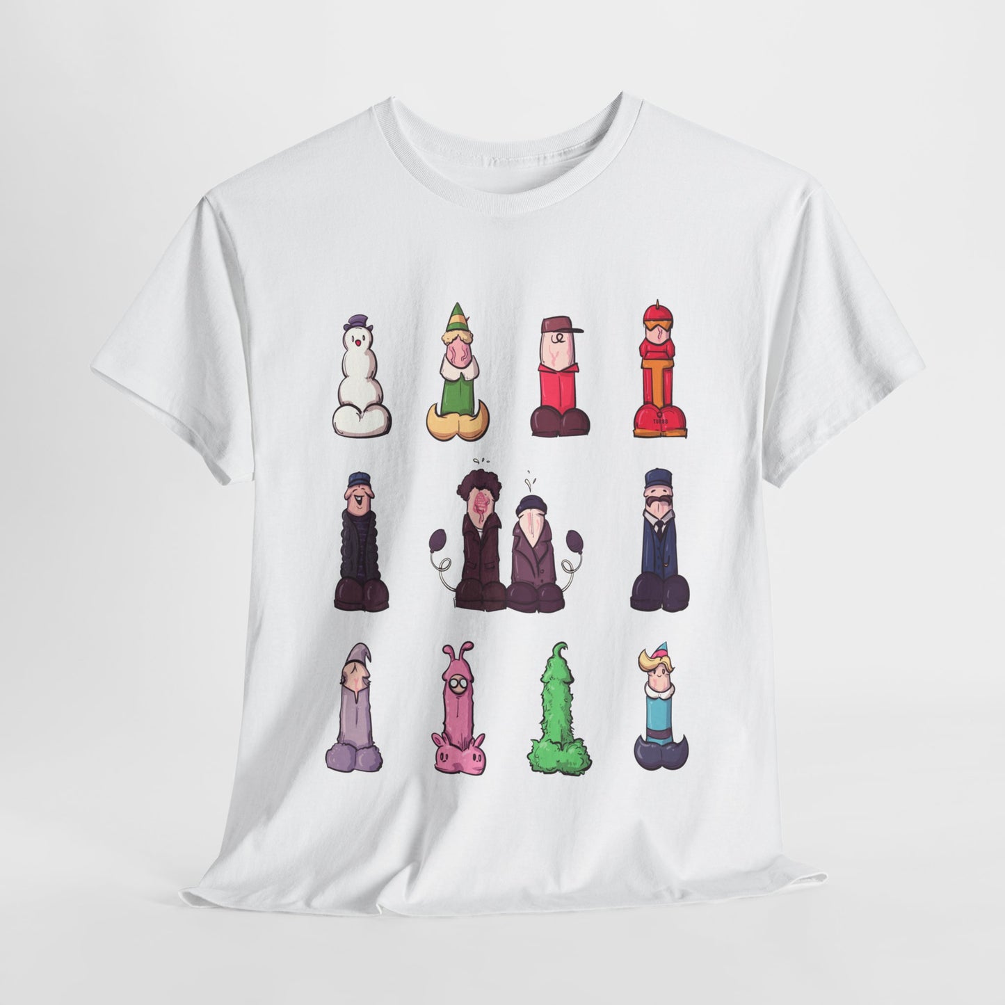 12 Dicks Of Christmas Unisex Heavy Cotton Tee