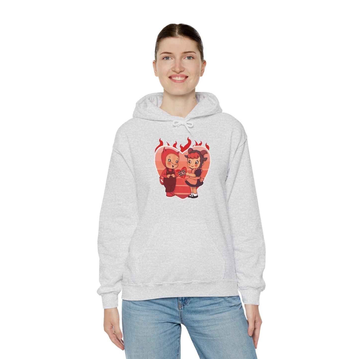 Love Is Hell Unisex Heavy Blend Hooded Sweatshirt