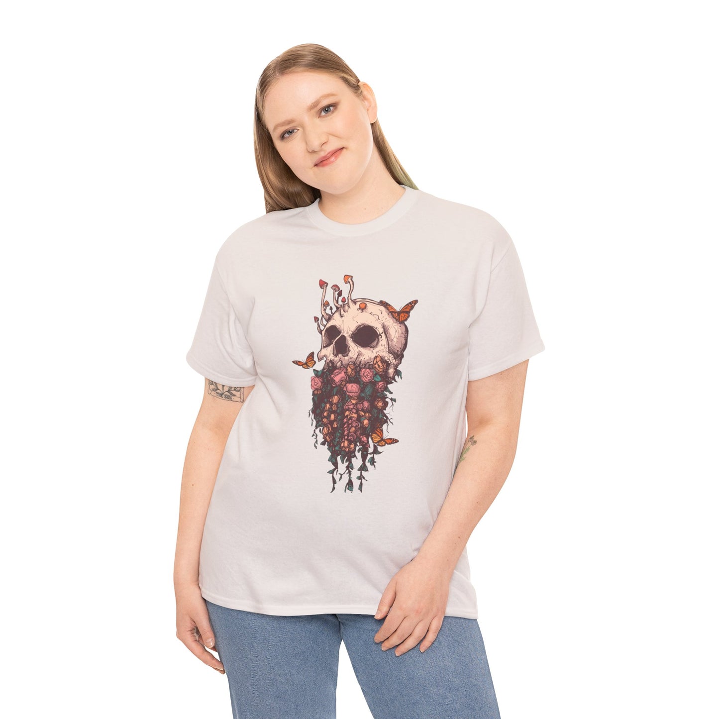 Elemental Skull Nature Unisex Heavy Cotton Tee