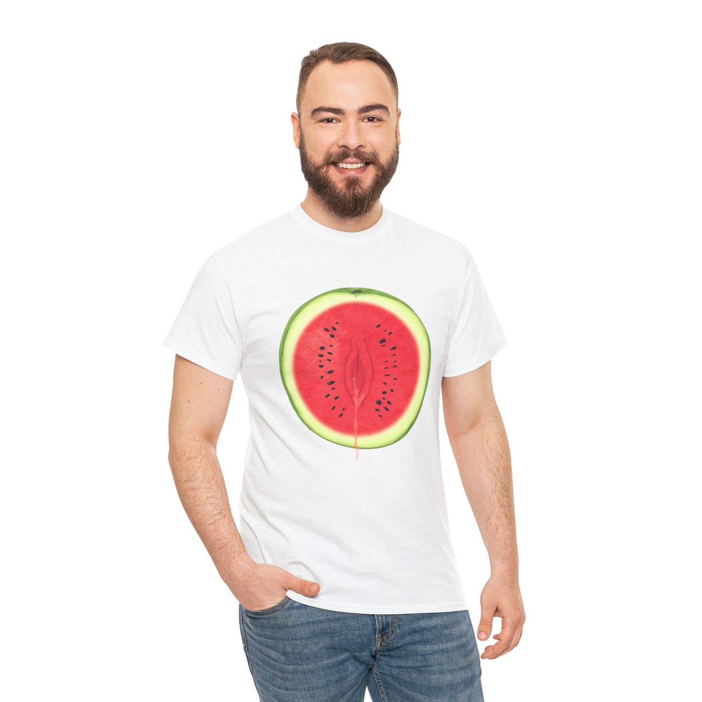 Juicy Watermelon Unisex Heavy Cotton Tee