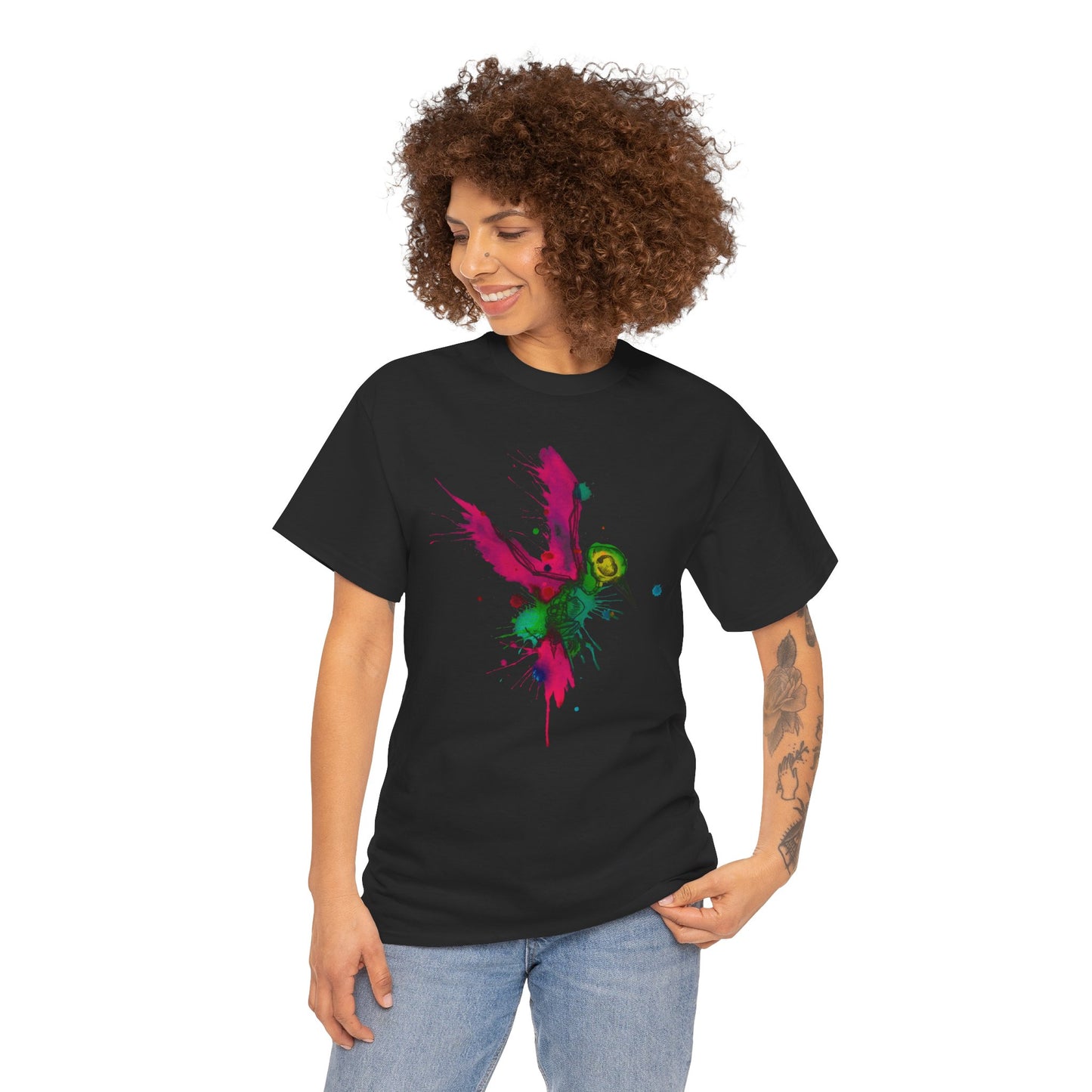 Watercolor Hummingbird Unisex Heavy Cotton Tee