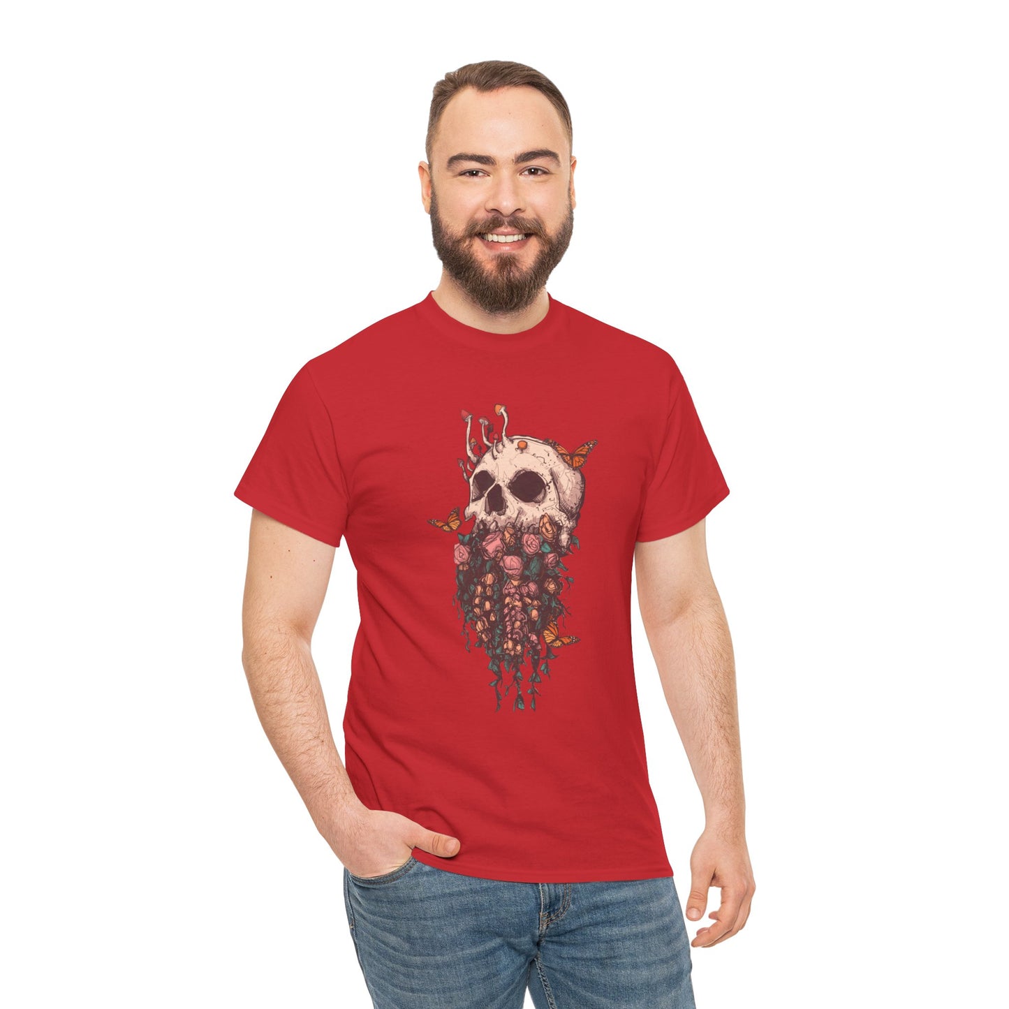 Elemental Skull Nature Unisex Heavy Cotton Tee