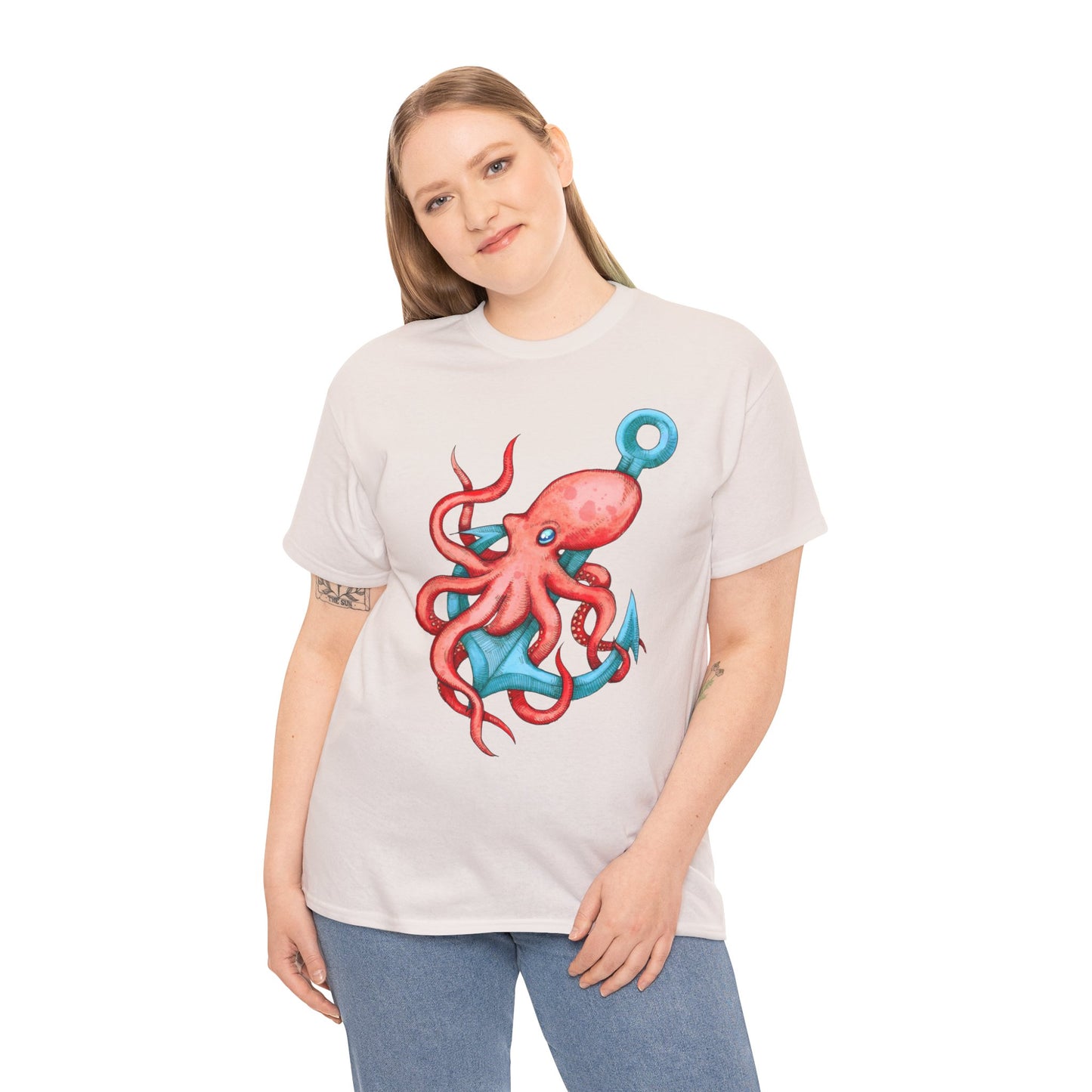 Octopus Anchor Unisex Heavy Cotton Tee