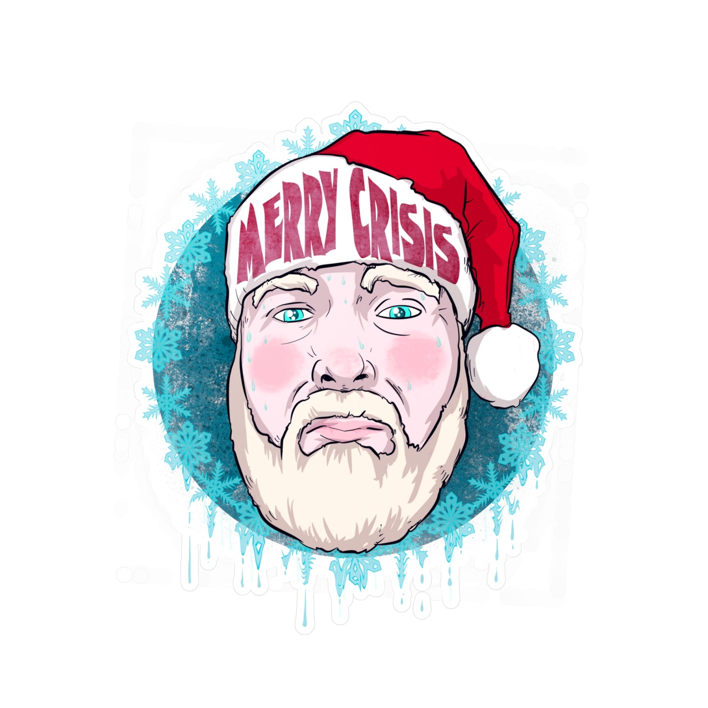 Merry Crisis Kiss-Cut Vinyl Decal