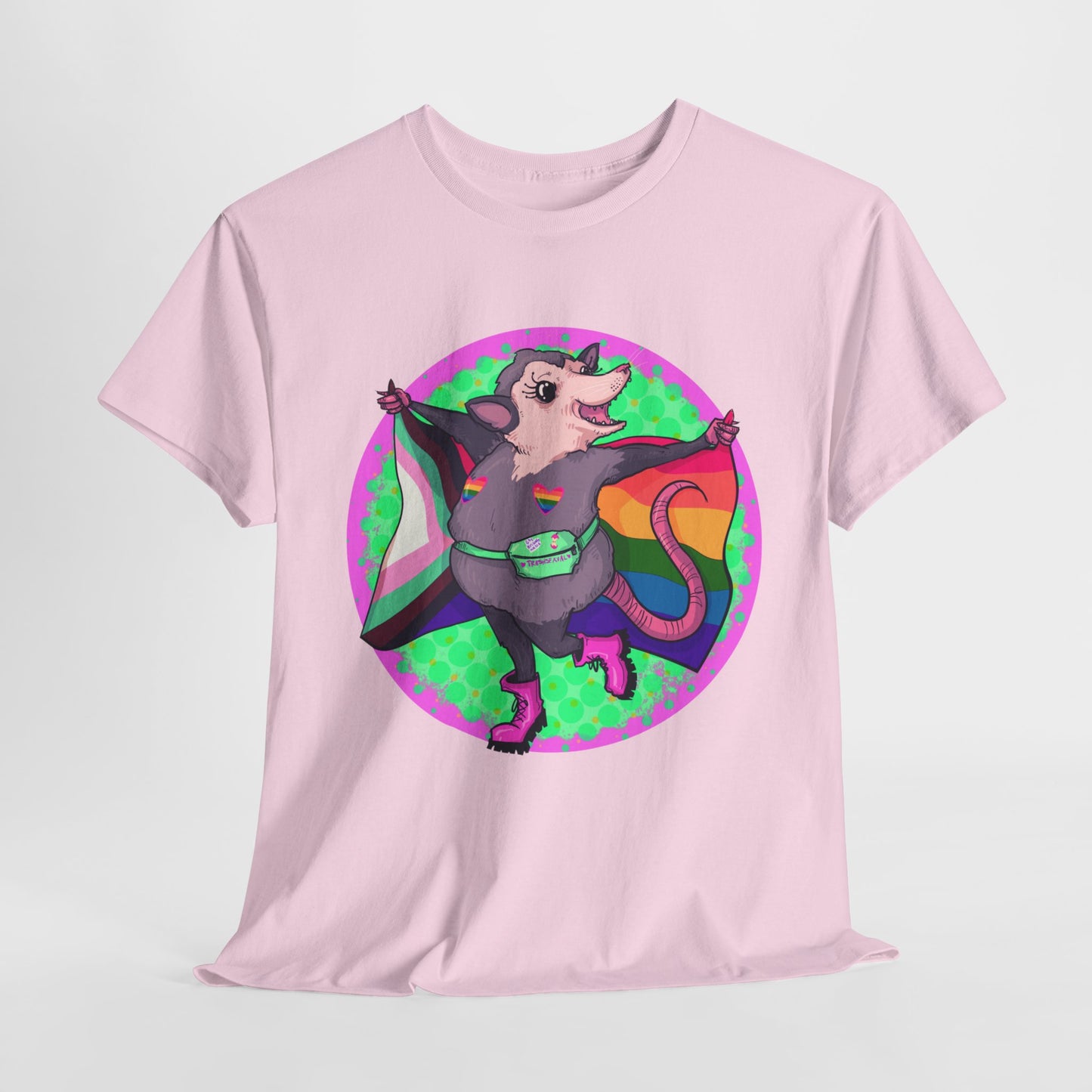 Pride Opossum Unisex Heavy Cotton Tee