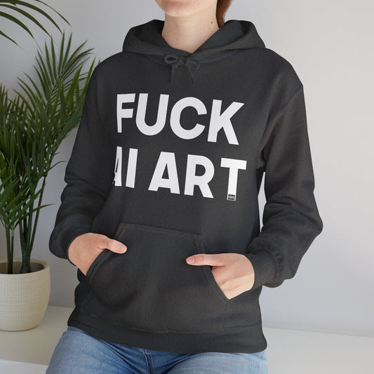 Fuck AI Art Unisex Heavy Blend Hooded Sweatshirt