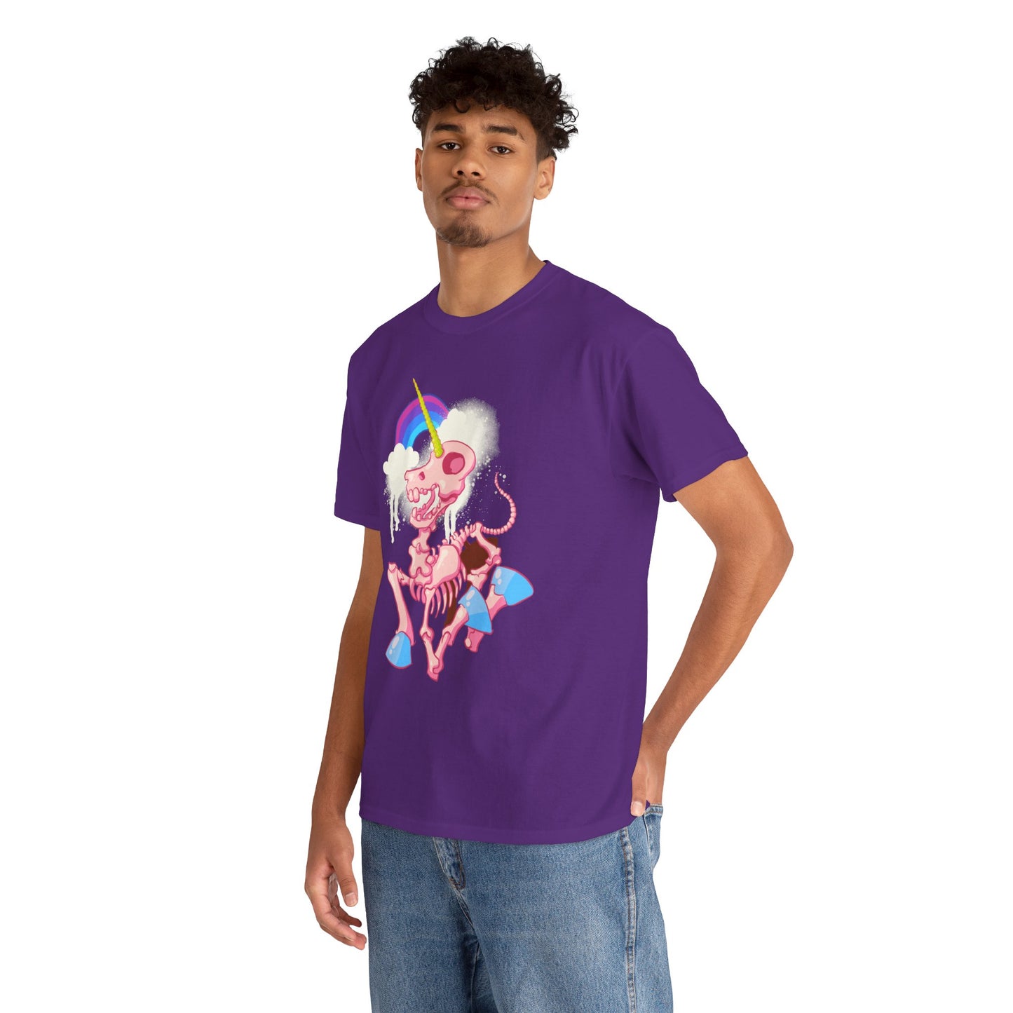 Unicorn Skeleton 2 Unisex Heavy Cotton Tee