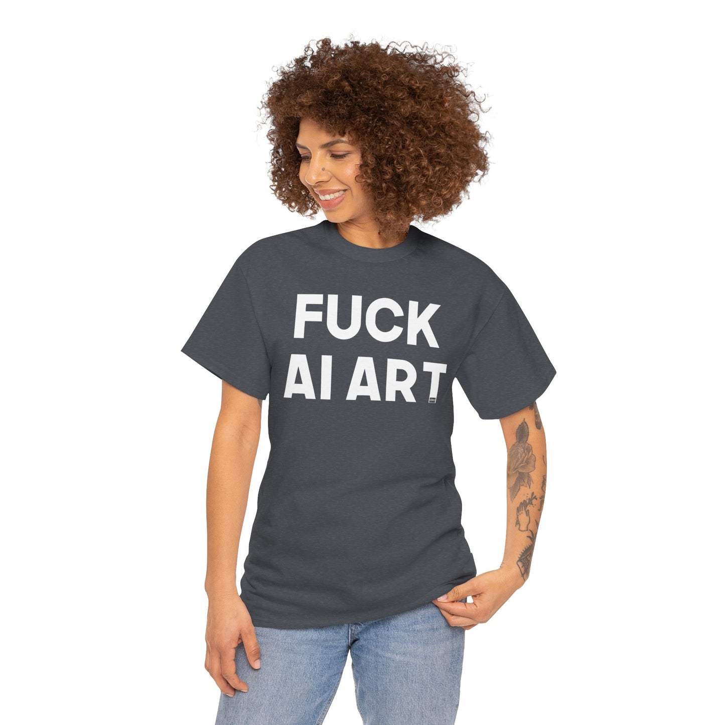Fuck AI Art Unisex Heavy Cotton Tee