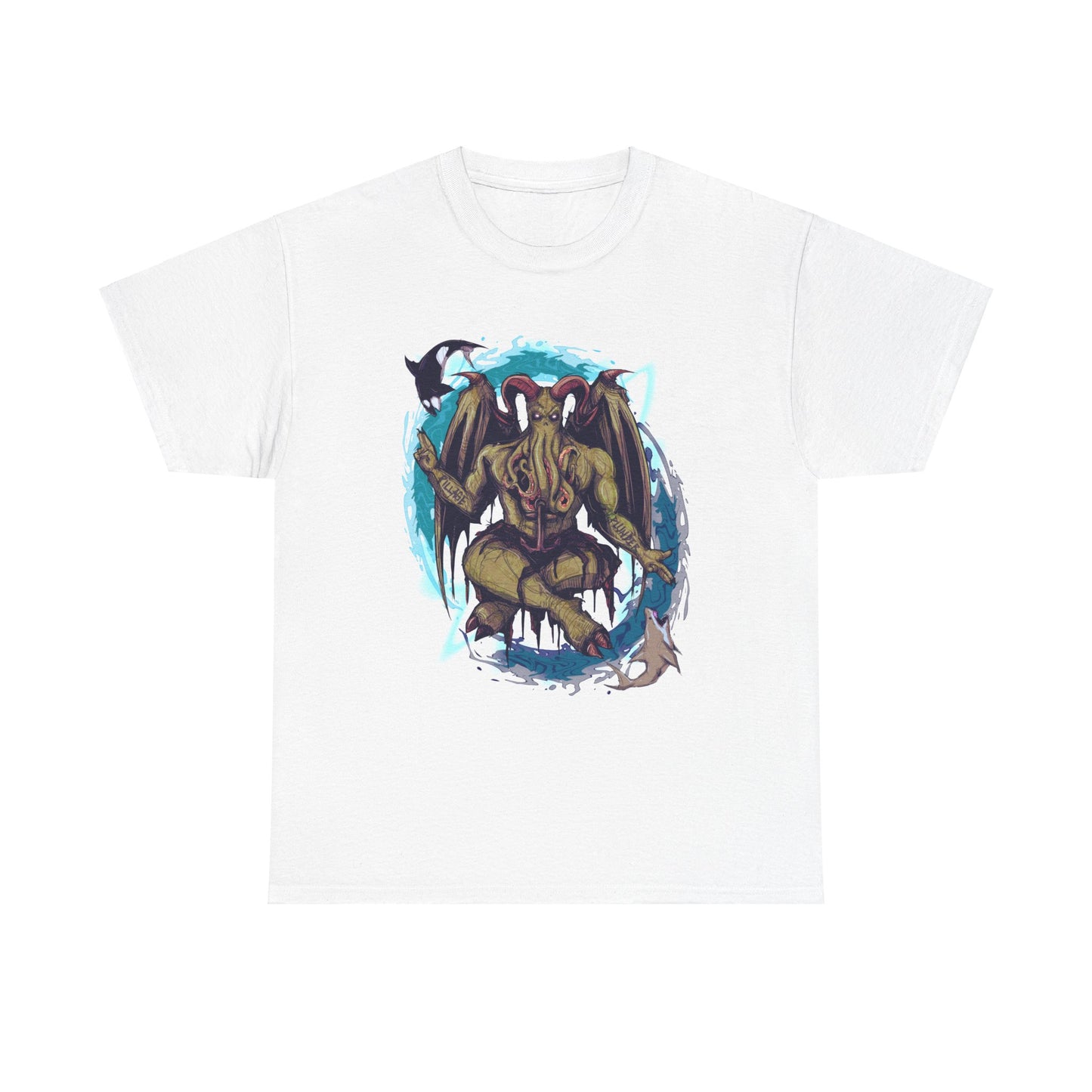 Baphomet Cthulhu Unisex Heavy Cotton Tee