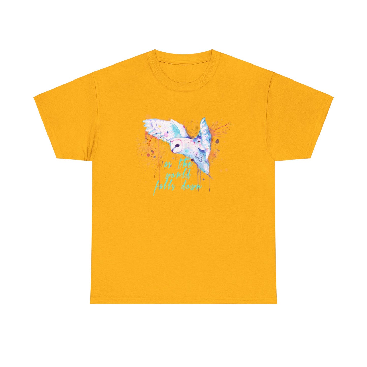 Rainbow Barn Owl (Goblin Variant) Unisex Heavy Cotton Tee