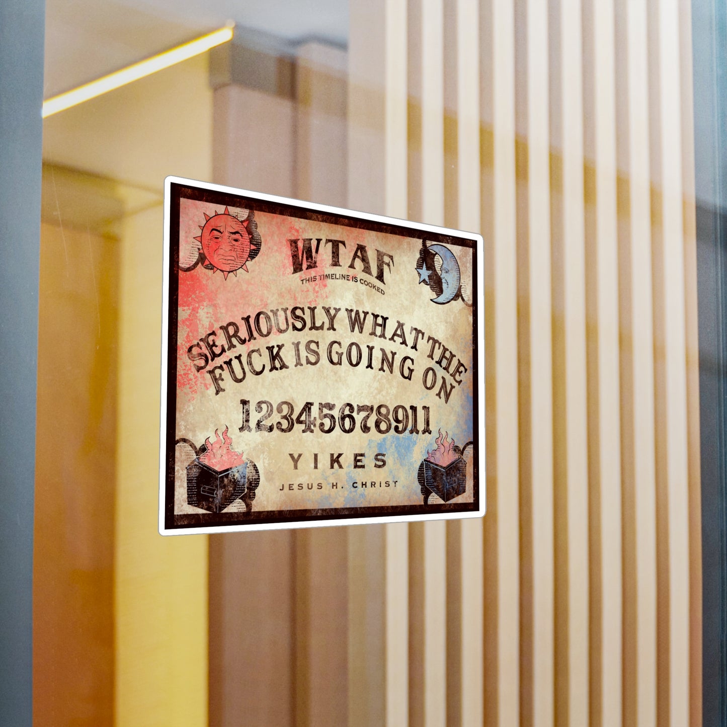 WTF Spirit Board Kiss-Cut Vinyl Decal